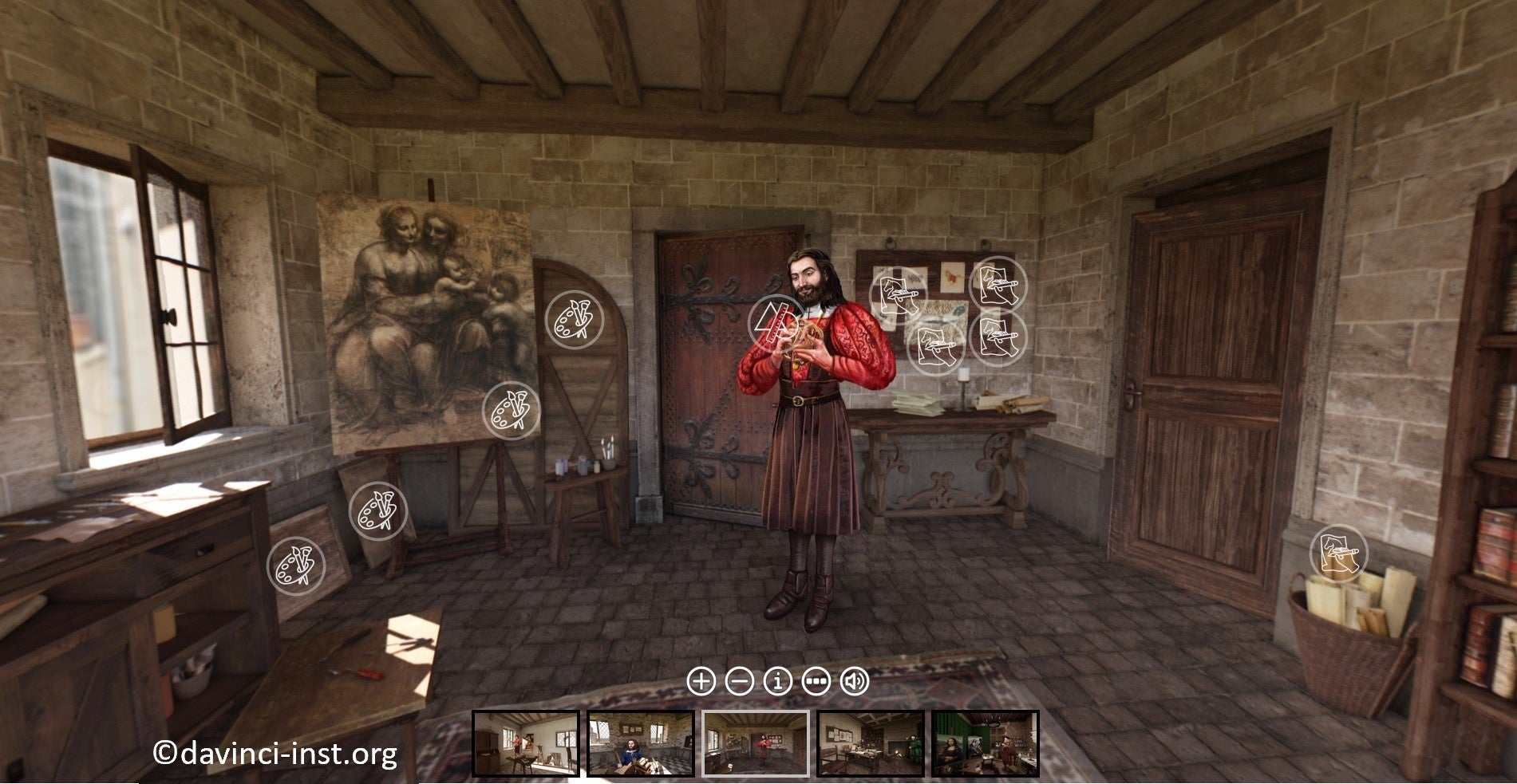 『ダ・ヴィンチの５つの部屋』よりフィレンツェの部屋（1500-1508年頃）