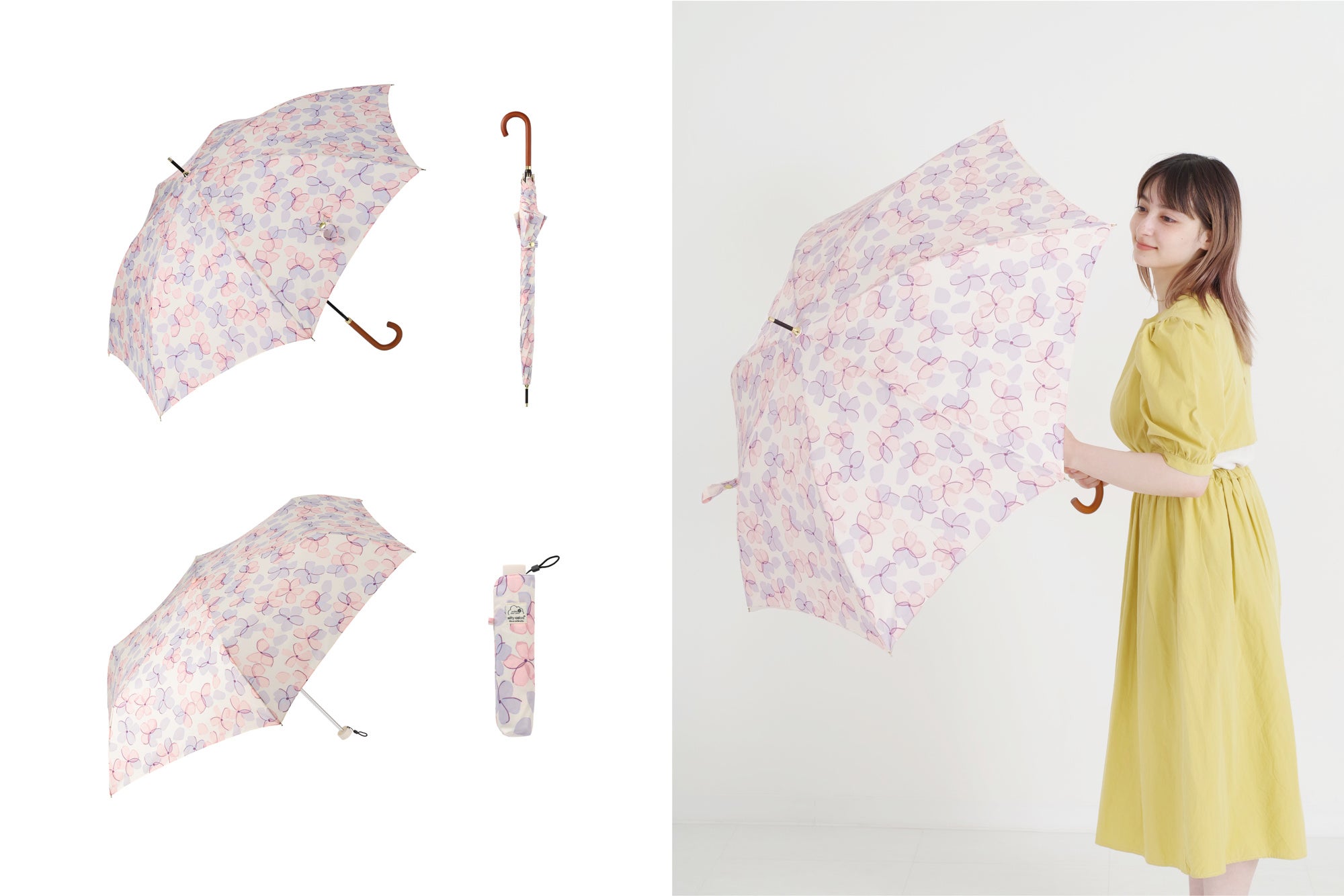 【上】クリアフラワースマートジャンプ  ¥3,080  【下】 クリアフラワーミニ55  ¥3,080 