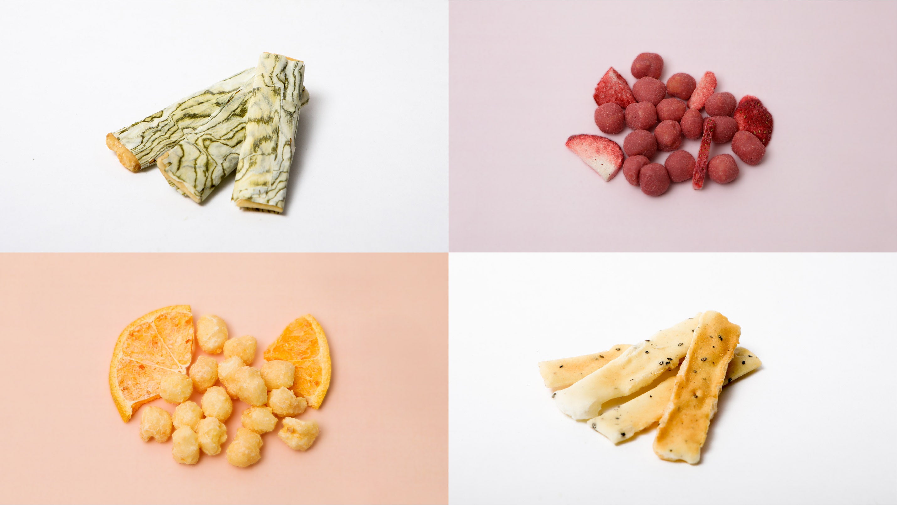 紀州備長炭を使用した炭火焼おかきと果物を使用した新感覚のFRUITS ARARE