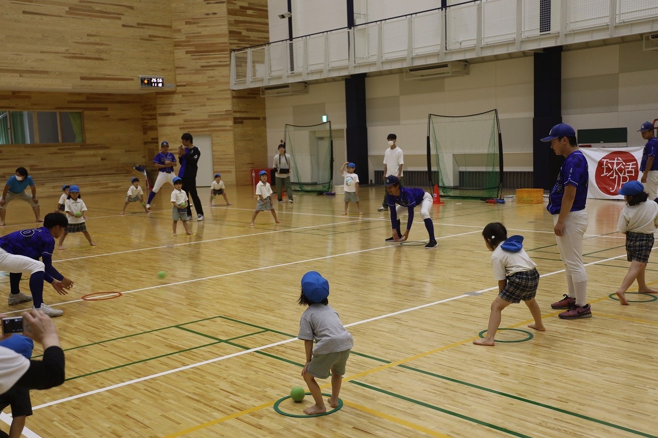 野球教室の様子