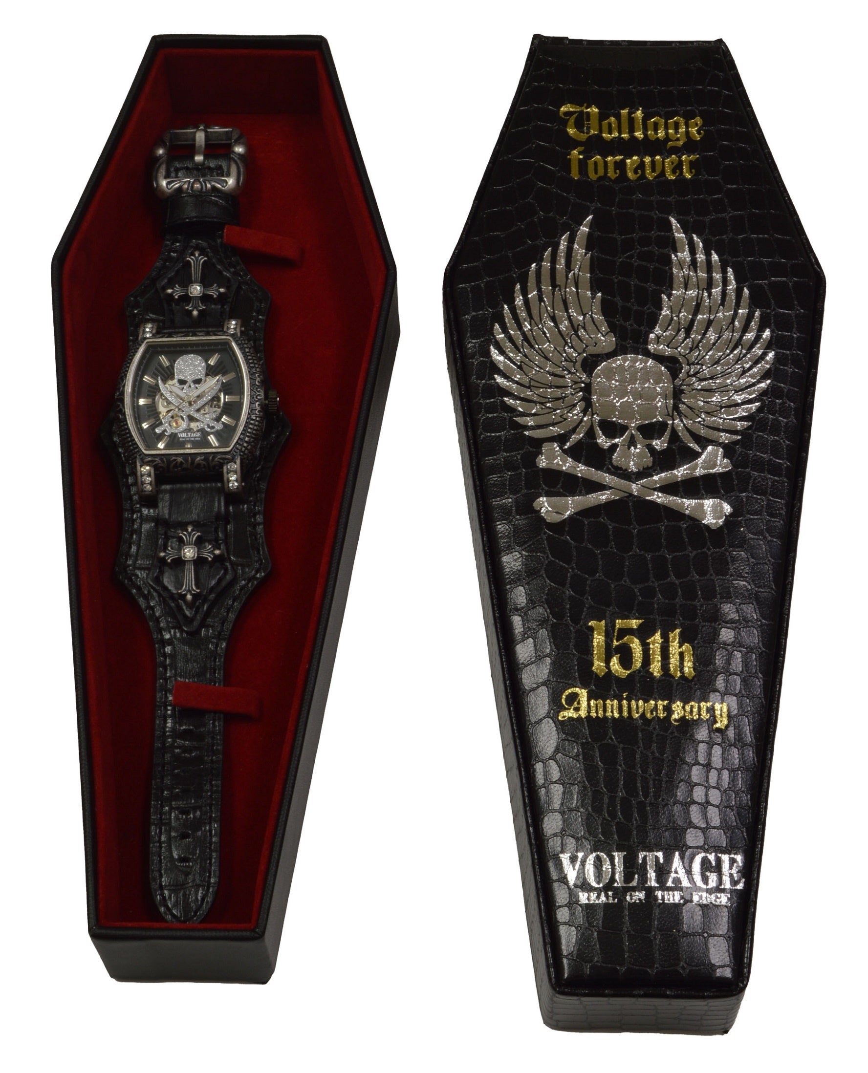 VOLTAGE ブラック 腕時計 VOLTAGE ブラック 腕時計 100本限定】ロックな腕時計「VOLTAGE