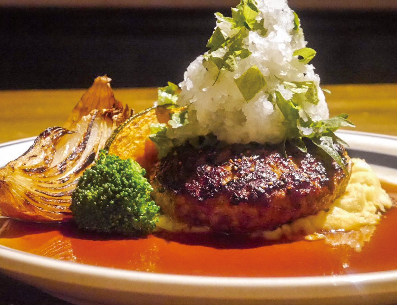 和牛 in 鬼おろしハンバーグ