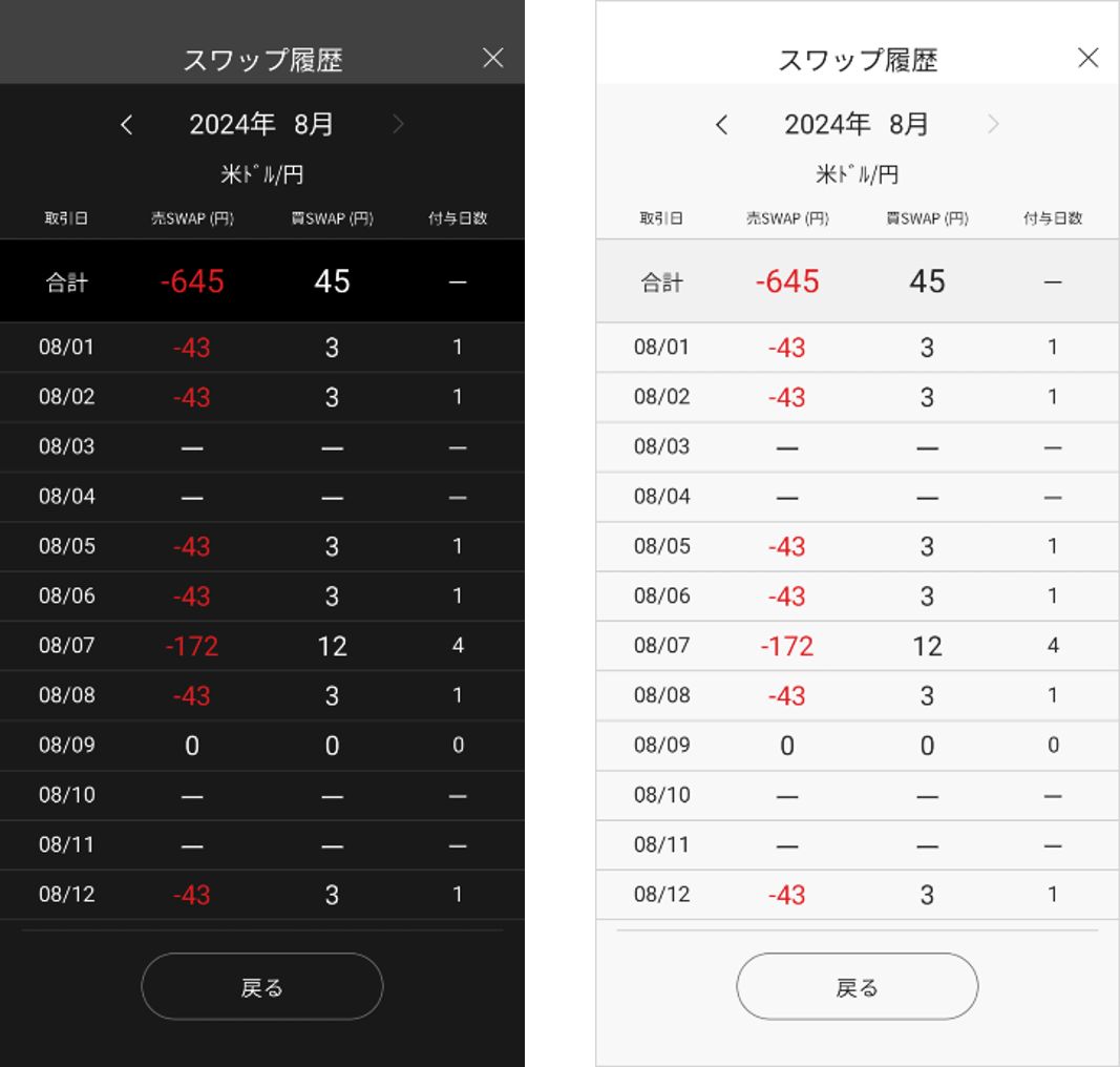 テーマカラー設定（ダークモード　／　ライトモード）