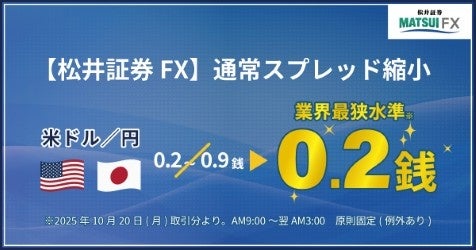 松井証券 FX】米ドル円にてコアタイム制を導入し、通常