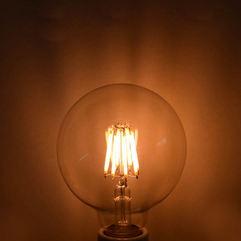 LEDゴールド色フィラメントボール球