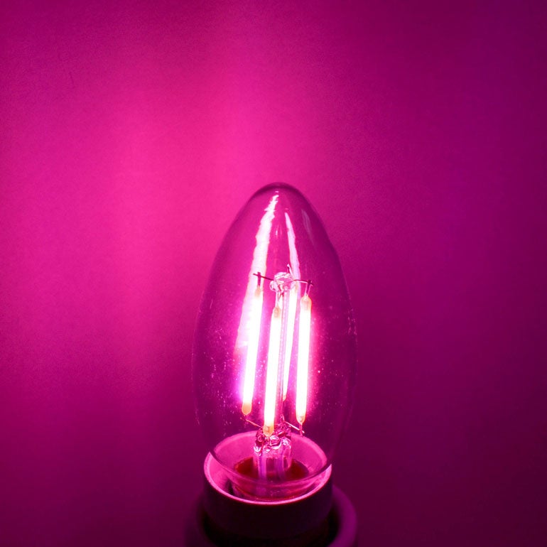 ピンク色シャンデリア