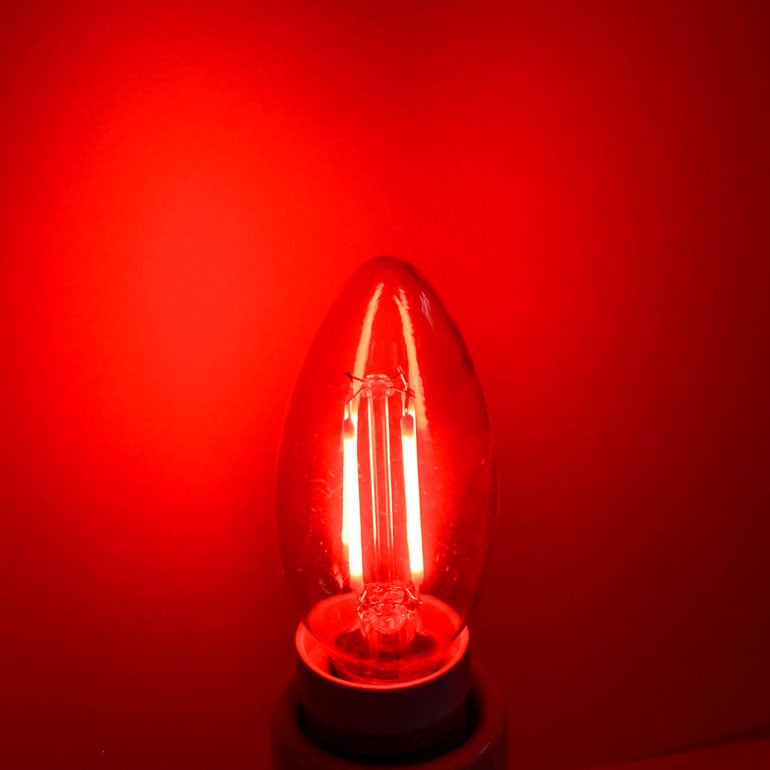 赤色シャンデリア