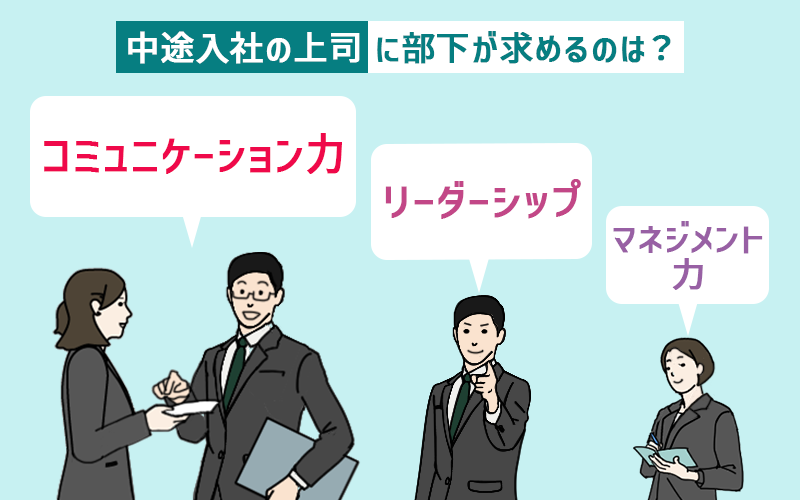 中途入社の上司に部下が求めるのはコミュ力・リーダーシップ・マネジメント力