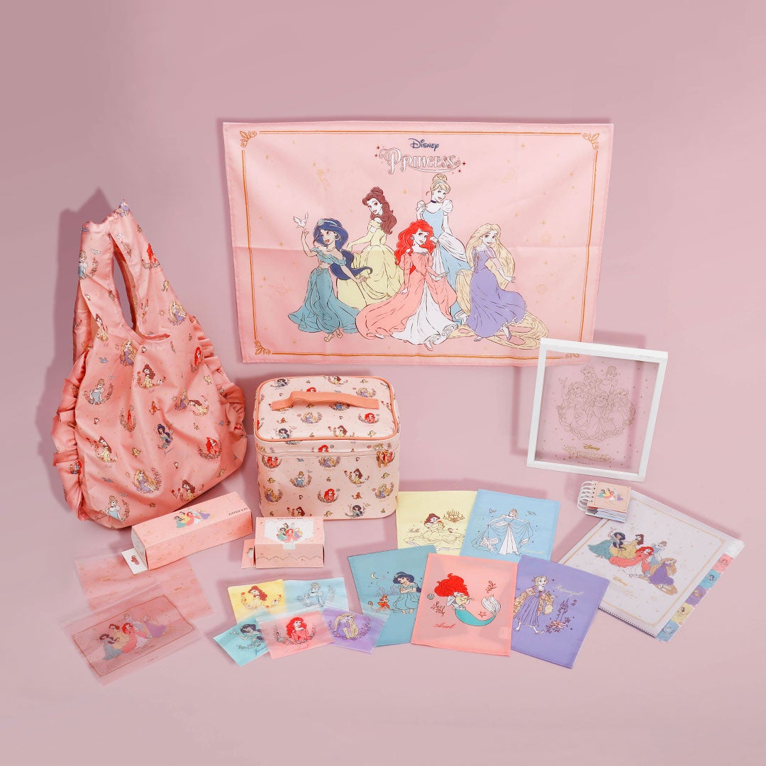 3coins スリーコインズ コスメボックス ディズニープリンセス ポーチ マルチ収納ケース メイクボックス 新品 数量限定 ディズニープリンセス