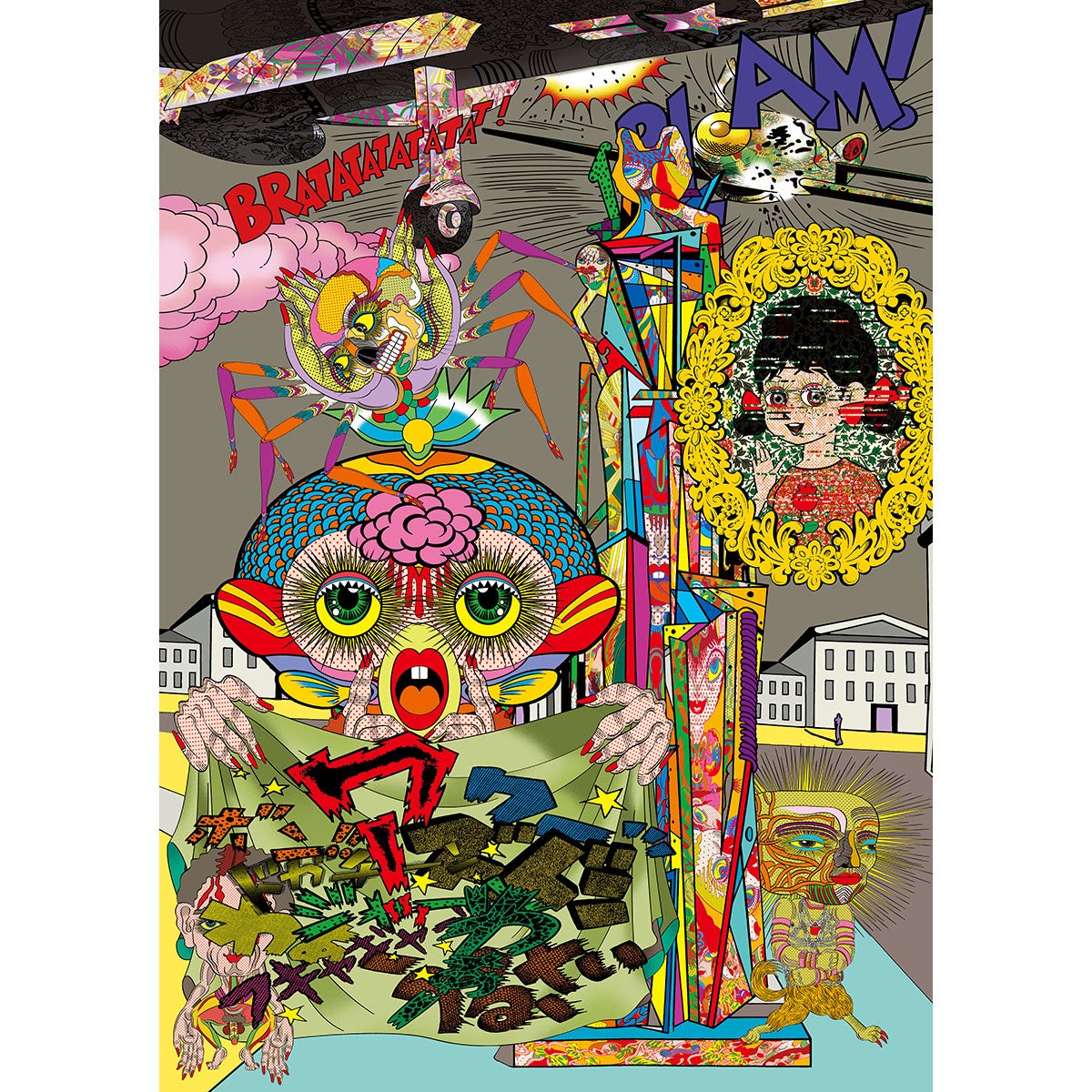 REV_GR_003「リボルバー／見つめる目」(c)Keiichi Tanaami Courtesy of NANZUKA (c)Fujio Productions Ltd. ／ Shueisha Inc.