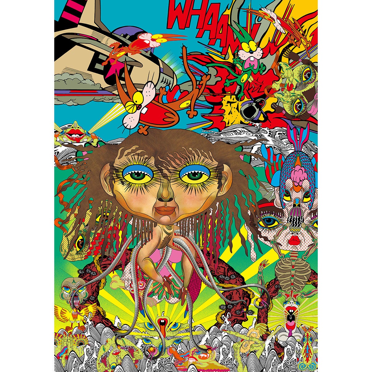 REV_GR_001「リボルバー／鏡と鏡のあいだ」(c)Keiichi Tanaami Courtesy of NANZUKA (c)Fujio Productions Ltd. ／ Shueisha Inc.