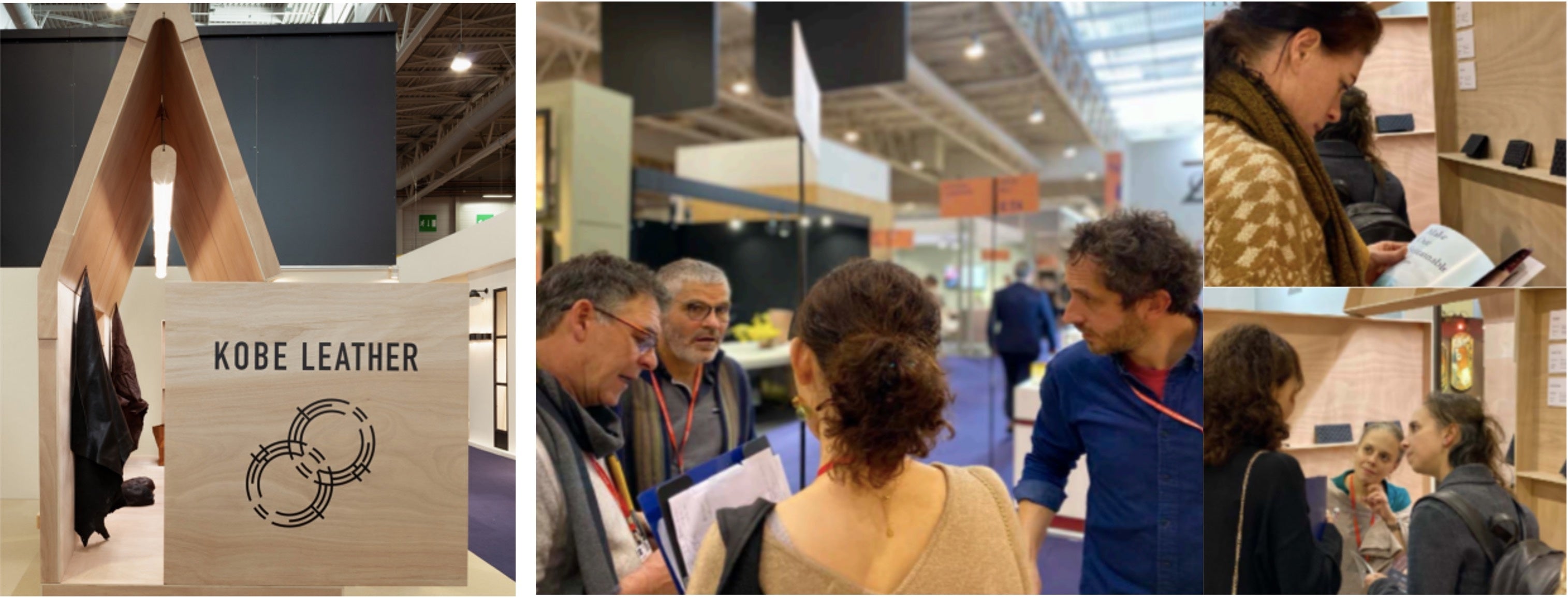 （左）2020年MAISON & OBJECTに出展した際の神戸レザーのブース（右）その際のMAISON & OBJECTの様子