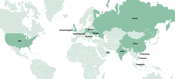 図：現在、BlueNoroffは国を問わず攻撃活動を行っています