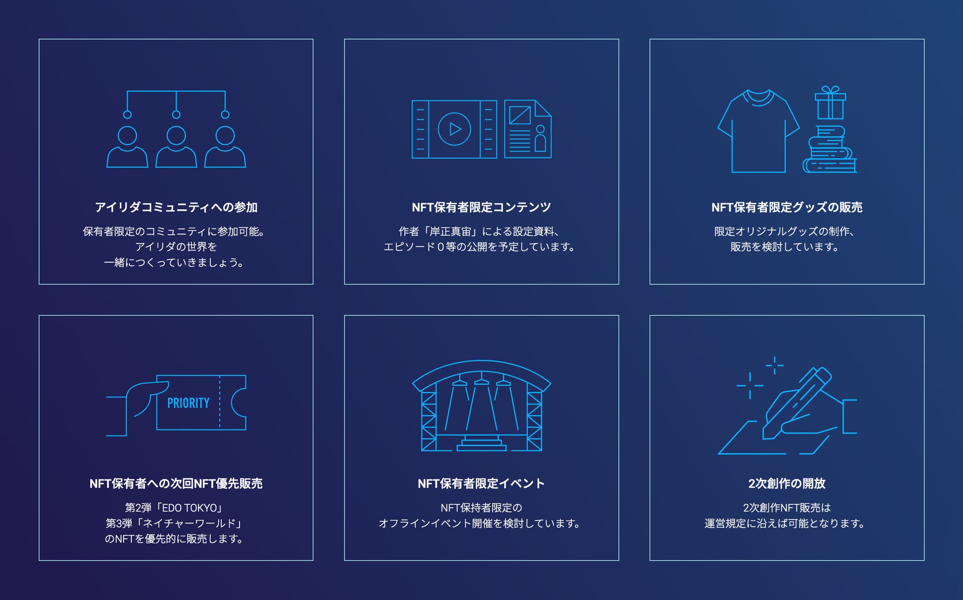 NFT保有者の特典