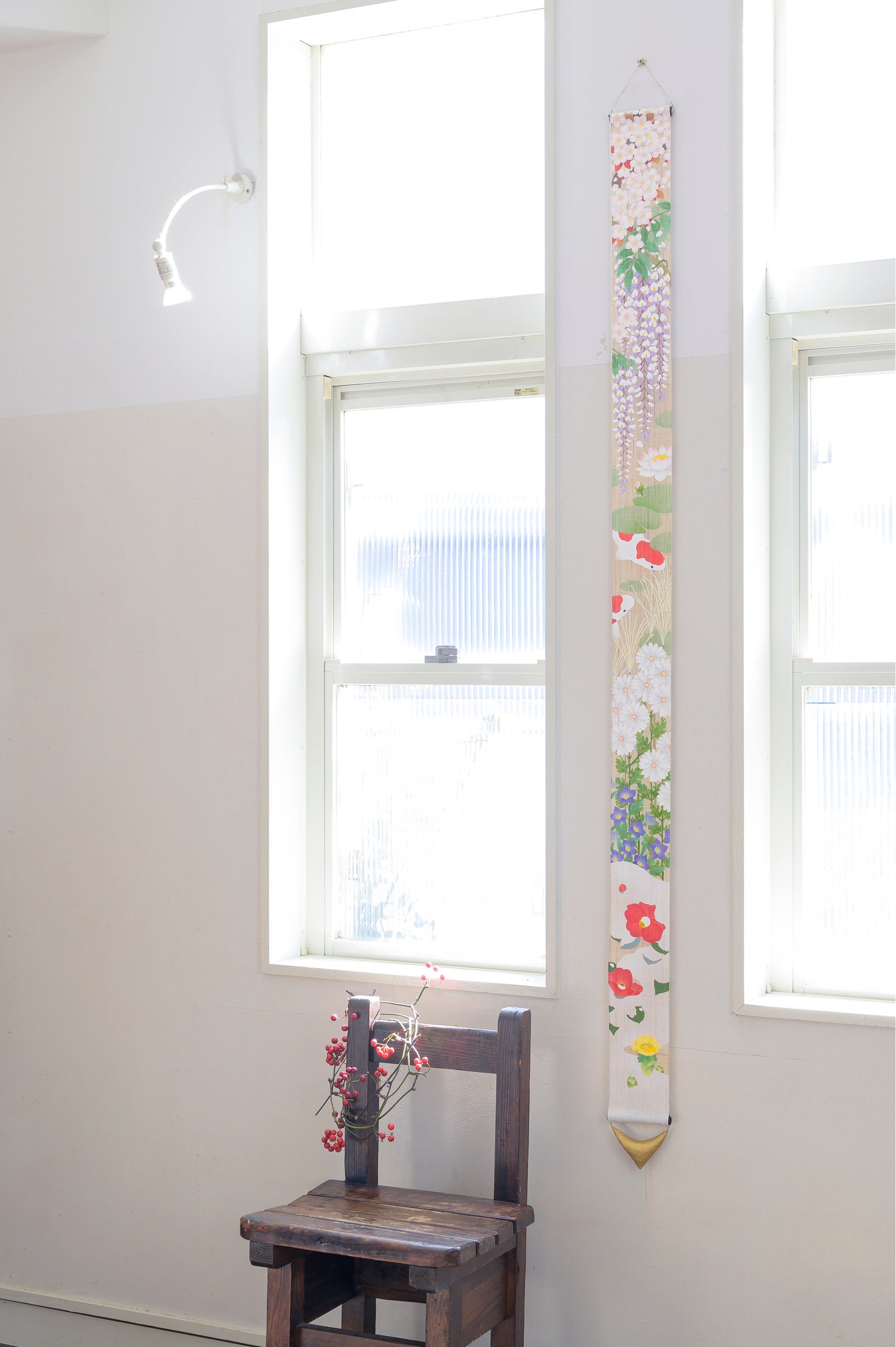 細タペ 手描き友禅「花見遊山」