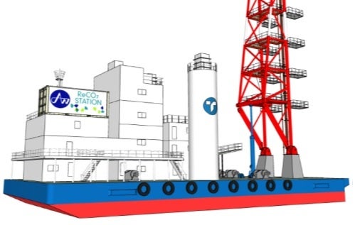 「ReCO2 STATION」の作業船への実装イメージ
