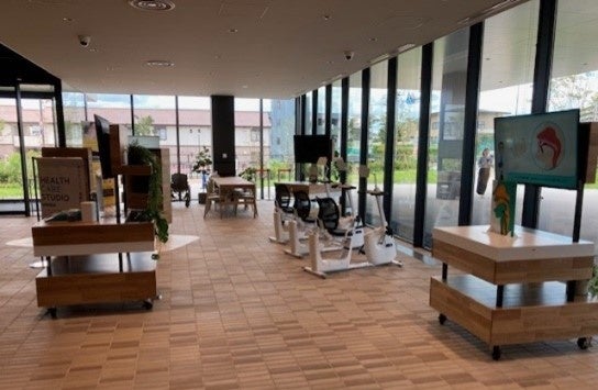 「鍛える」「知る（測定）」「守る」ための商品、技術を展示