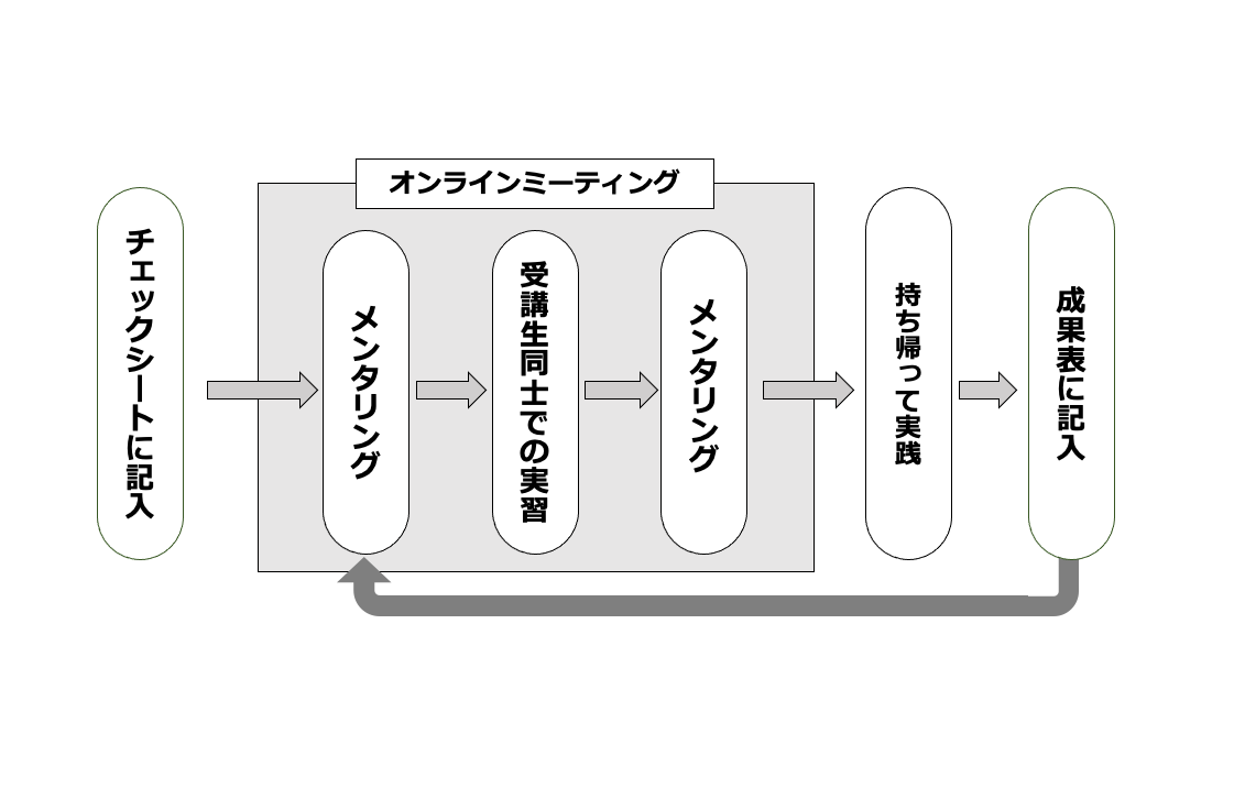 講習とメンタリングの流れ