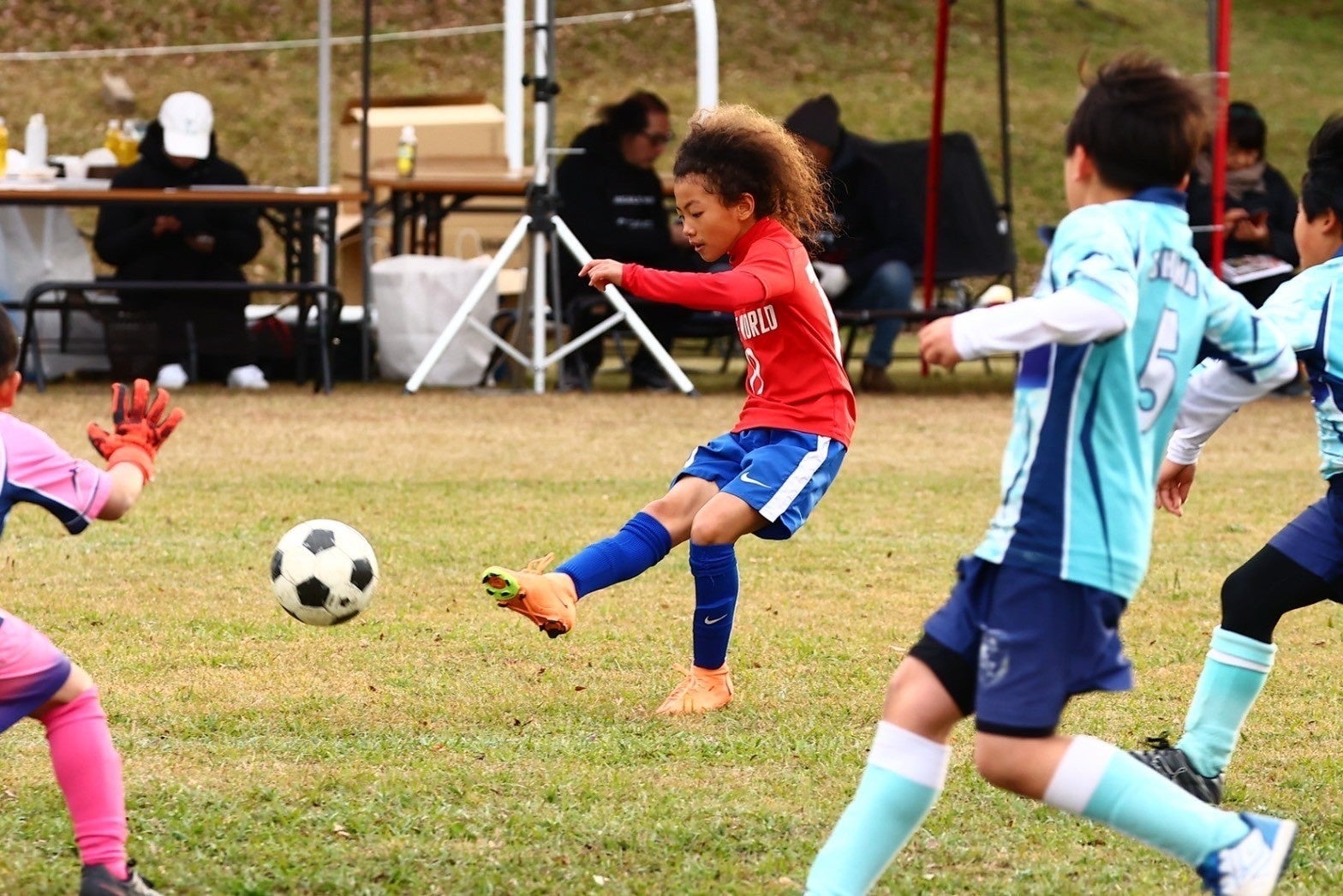 ゴールを狙って