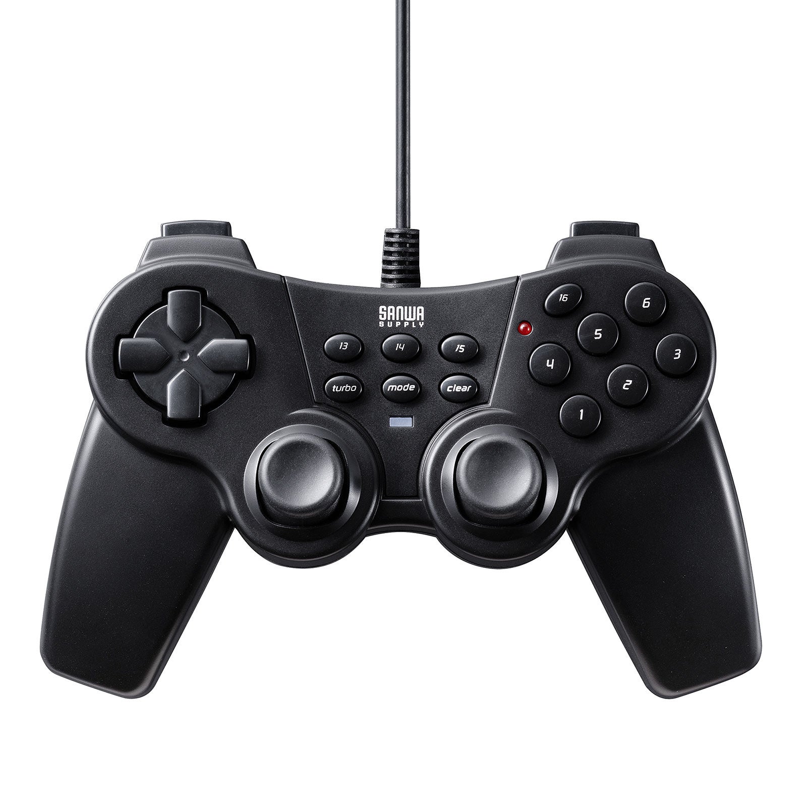 根強い人気の16ボタンUSBゲームパッド、新色マットブラックを12