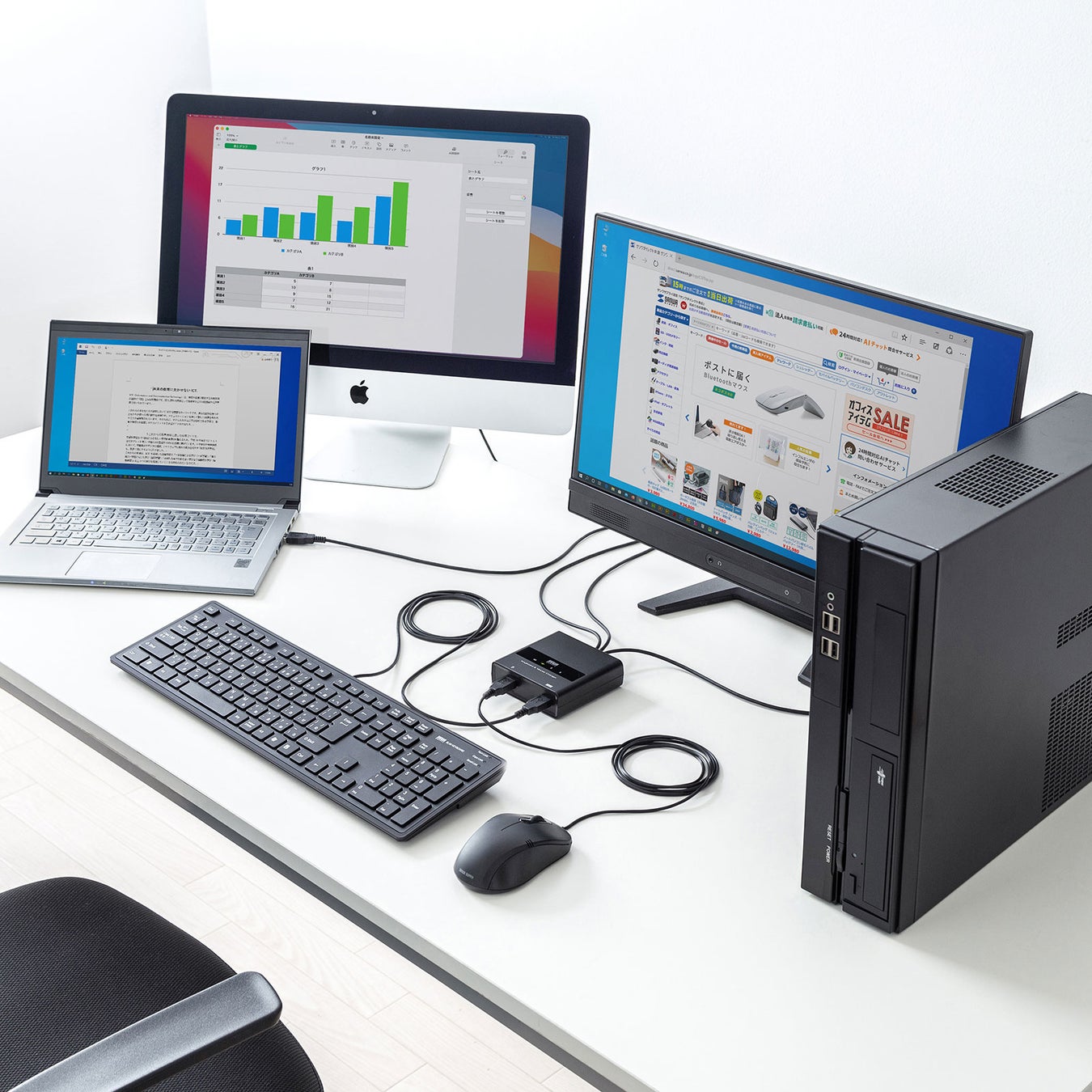3台のパソコンを1組のキーボード マウスで操作できる切替器を発売 サンワサプライ株式会社のプレスリリース 3台のパソコンを1組のキーボード マウスで操作できる切替器を発売 サンワサプライ株式会社のプレスリリース