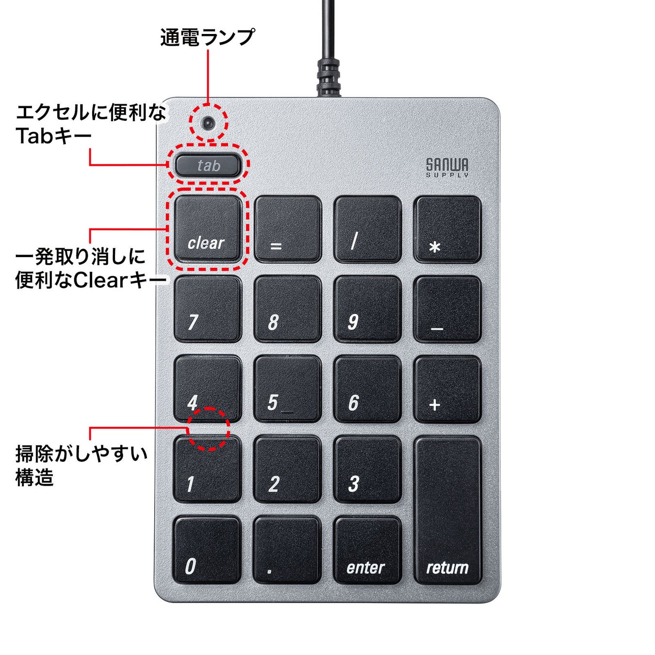 Usb Type C接続でmacに対応したアイソレーションタイプのテンキーを発売 サンワサプライ株式会社のプレスリリース Usb Type C接続でmacに対応したアイソレーションタイプのテンキーを発売 サンワサプライ株式会社のプレスリリース
