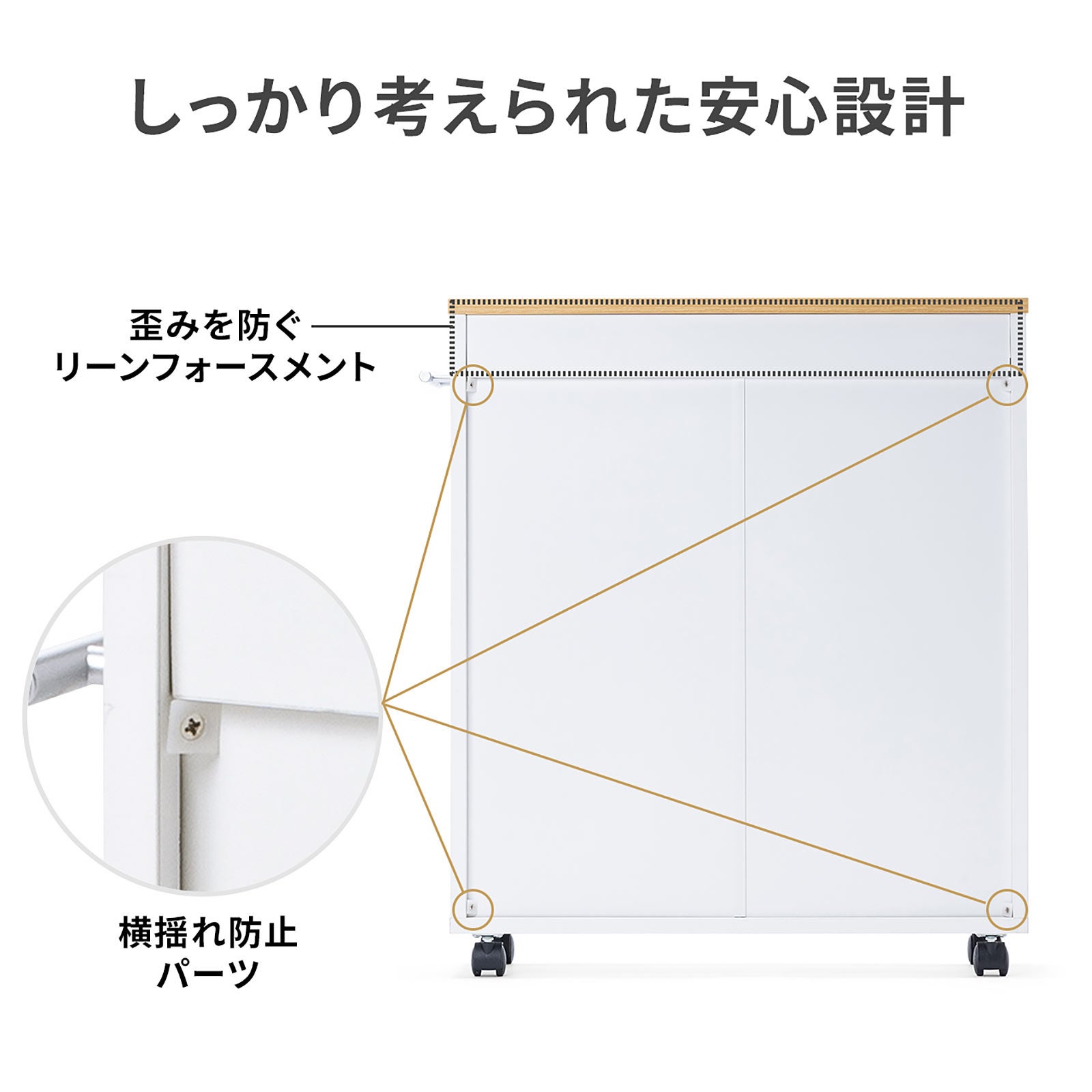 デッドスペースを有効に活用！幅15.5cmの薄型すきま収納ラック 2色を5