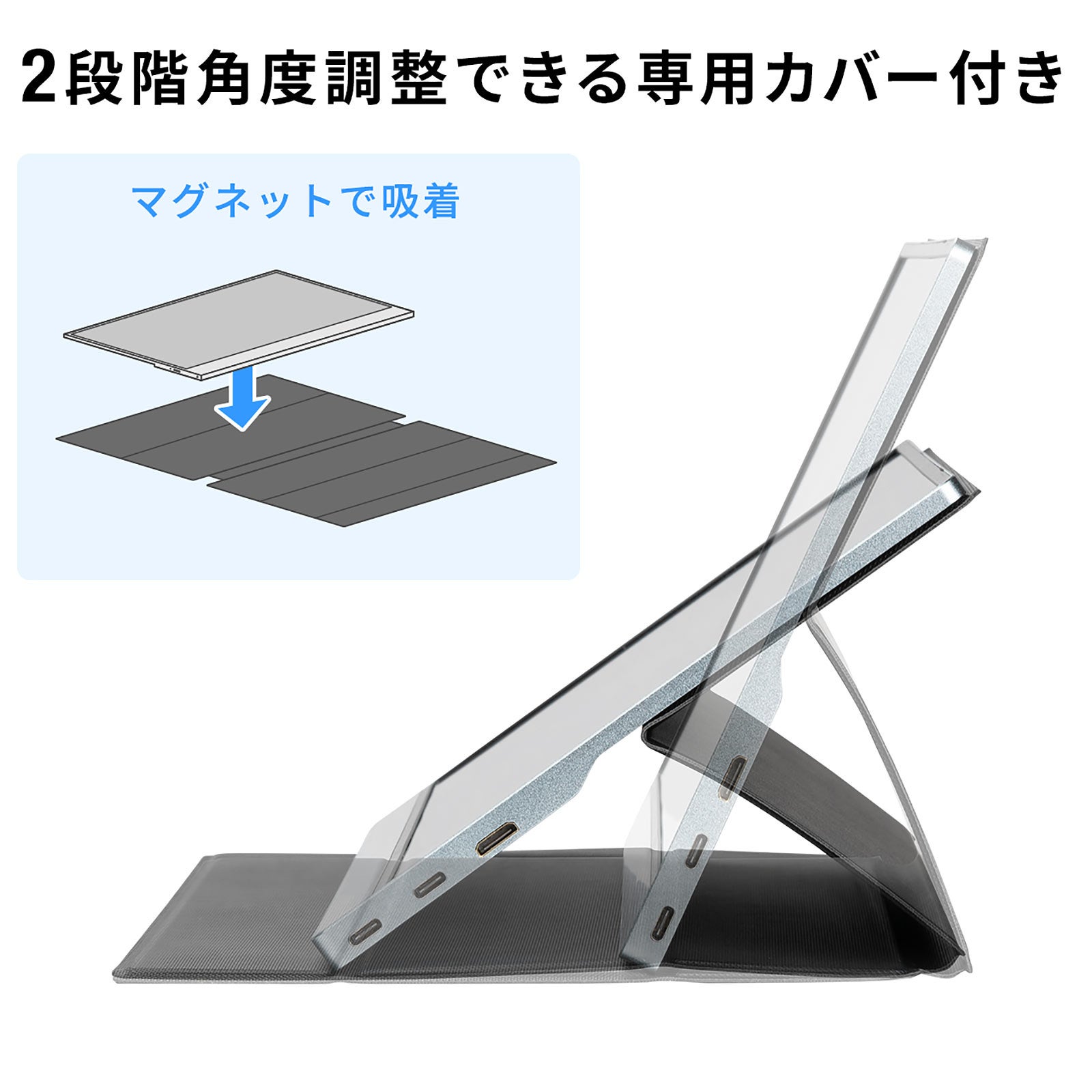 ポータブルディスプレイ 12.5インチ ノートPCの画面を拡張できるコンパクトかつ軽量なモバイル