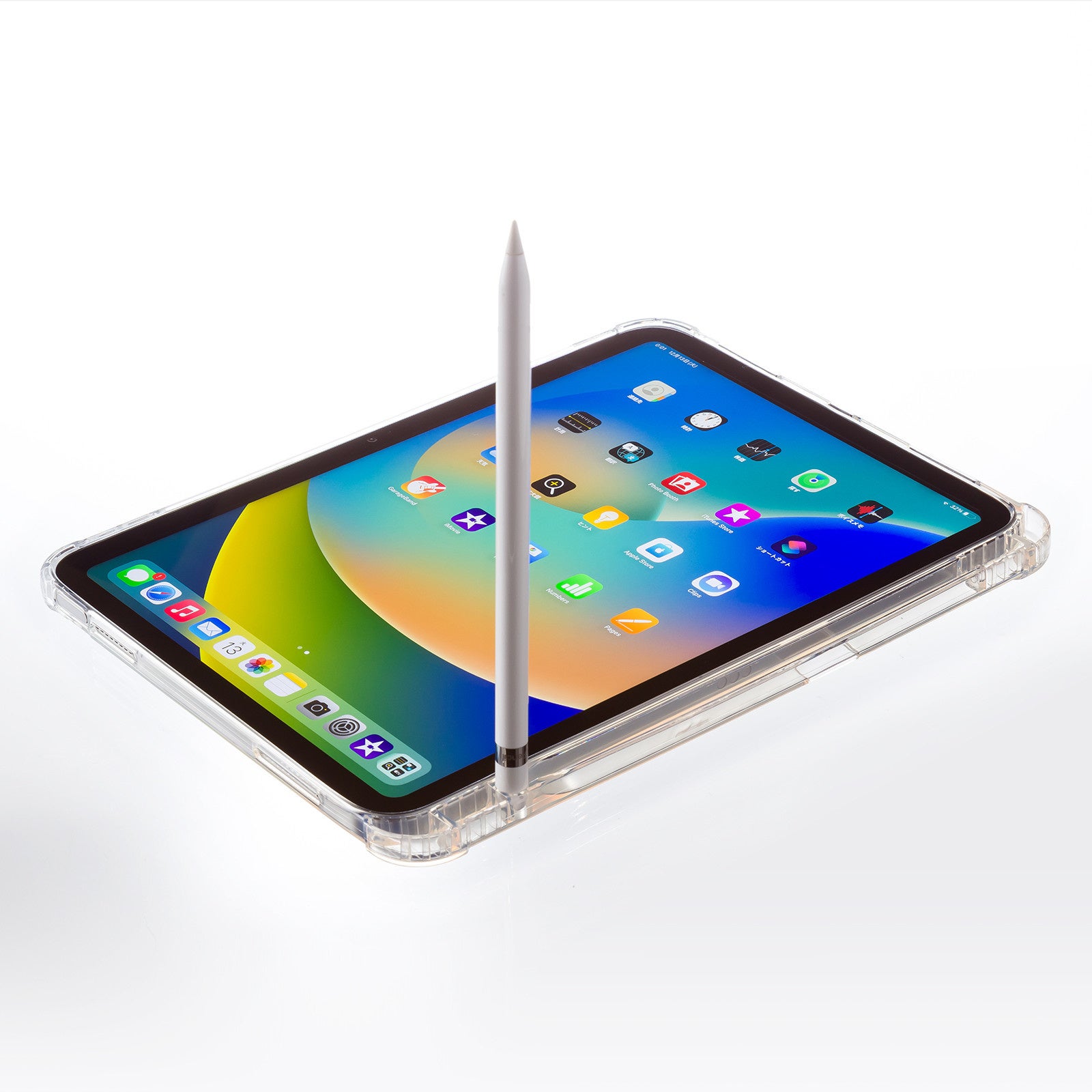 第10世代 iPad 10.9インチ用クリアハードケースとApple Pencil