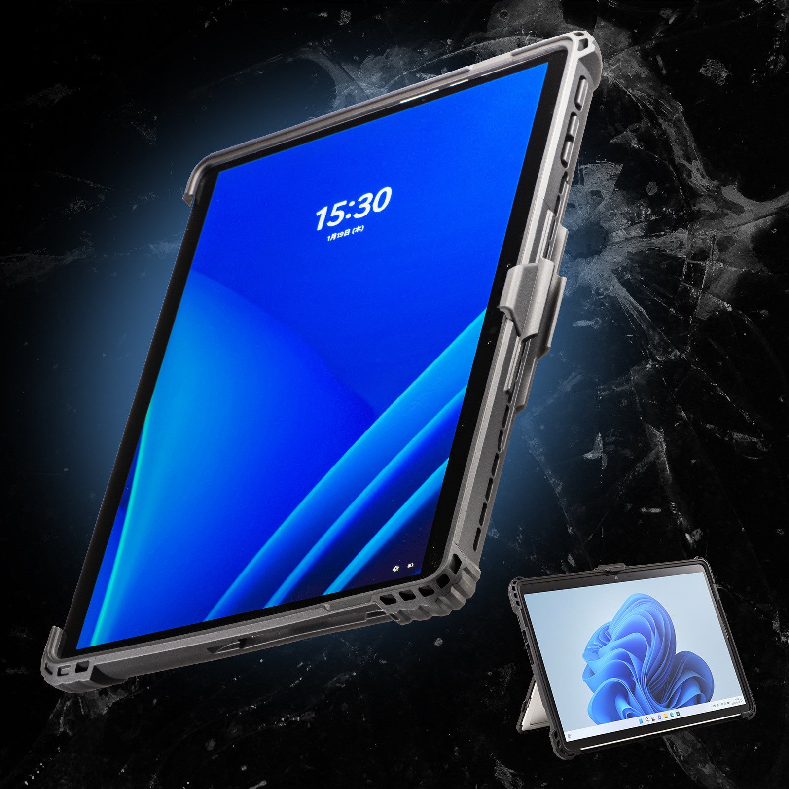 装着しても安定した操作ができるSurface Pro 9専用耐衝撃ケース