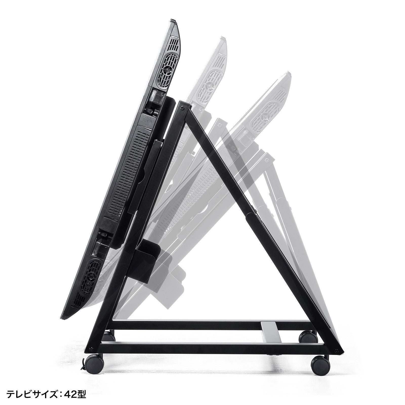 最大60インチまでのディスプレイを低位置に設置できる
