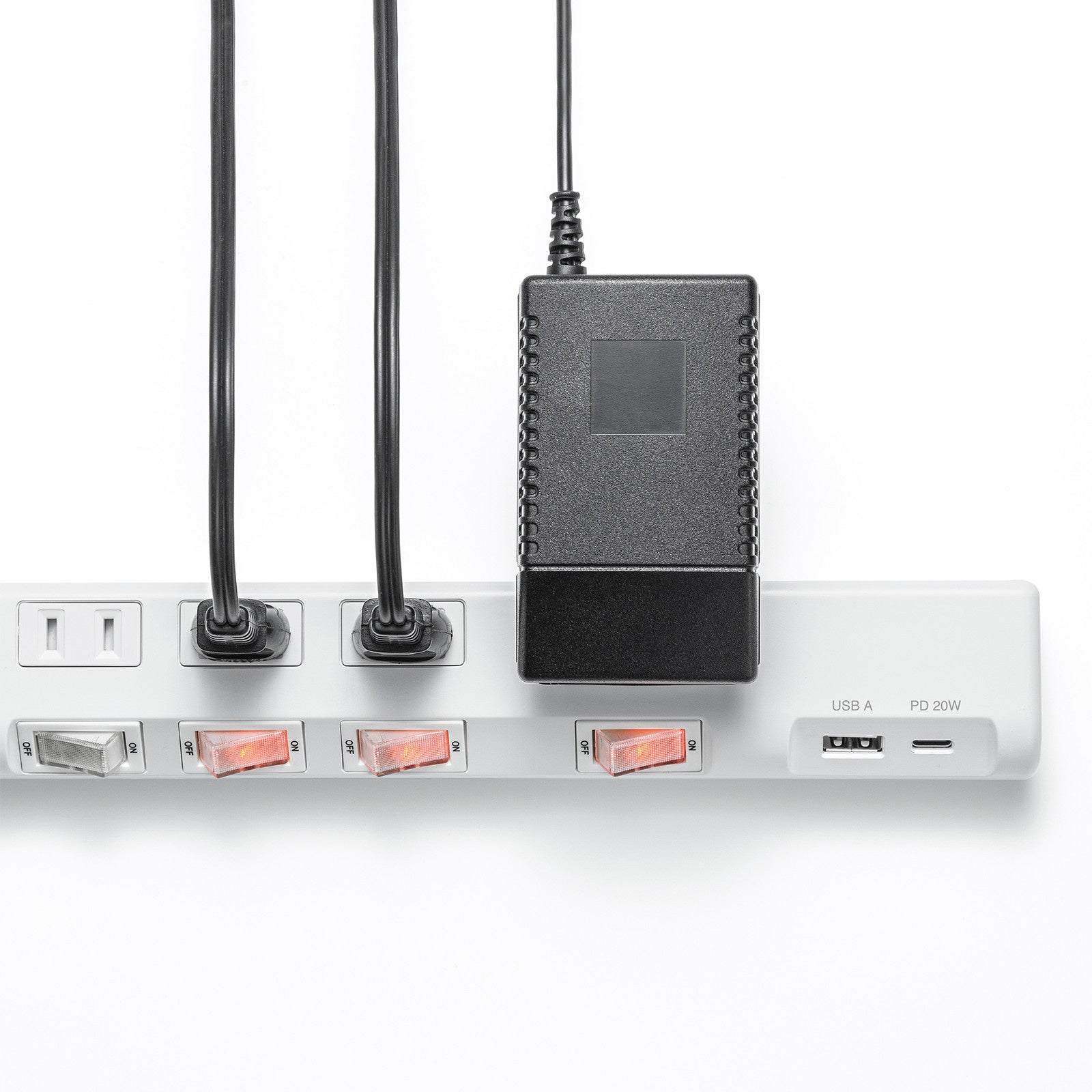 ポータブル電源 USB Type-C付き SANWA SUPPLY USBハブ 7ポート ACアダプタ付 USB 充電器 セルフ