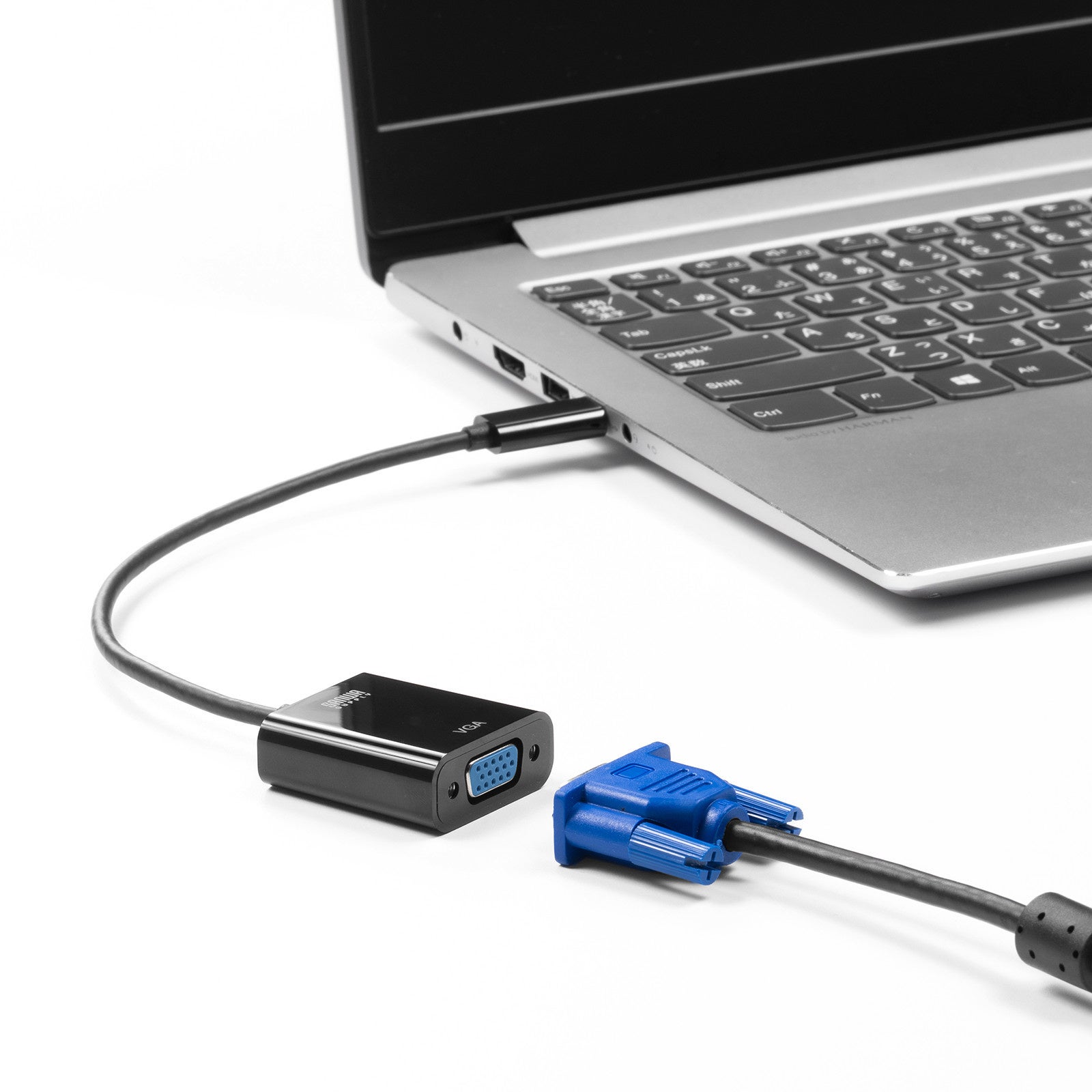 USB-C - VGA 変換アダプター DisplayPort 代替モード DisplayPort Altmode対応のType-Cポートを VGAに変換できる