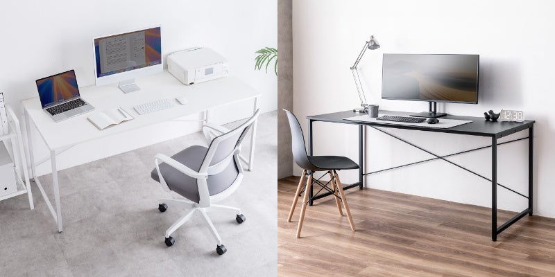 SANWA SUPPLY ワイドワークデスク 160×70 ホワイト（値下げ中） 自宅もオフィスも快適に！デスク上を広々使える160×70cm天板のシンプル