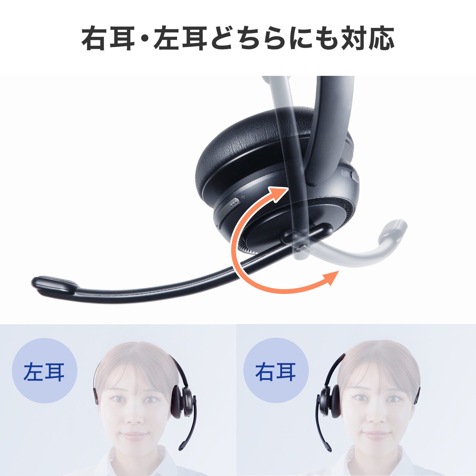 サンワサプライ、単一指向性マイクとENC機能を搭載した片耳型Bluetoothヘッドセット2機種を発売|快適な装着感と優れた操作性(11枚目)