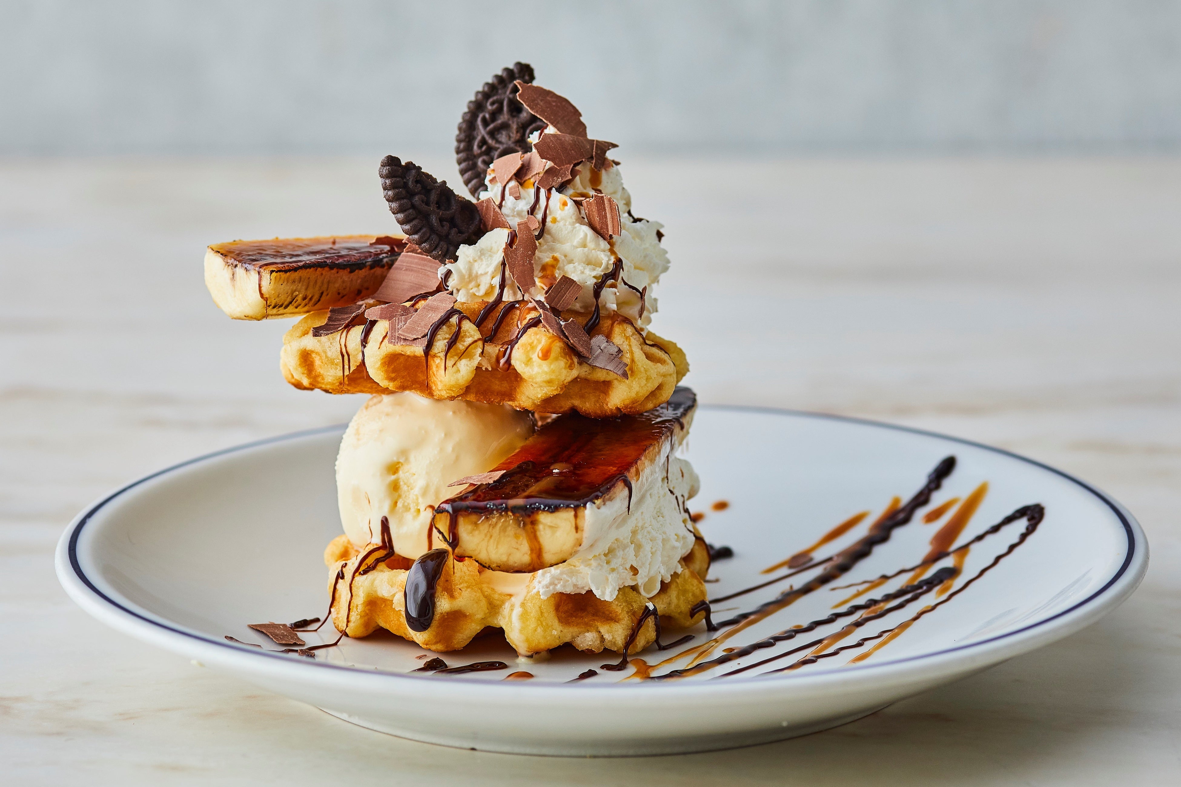 ▲チョコ＆キャラメルバナナワッフル