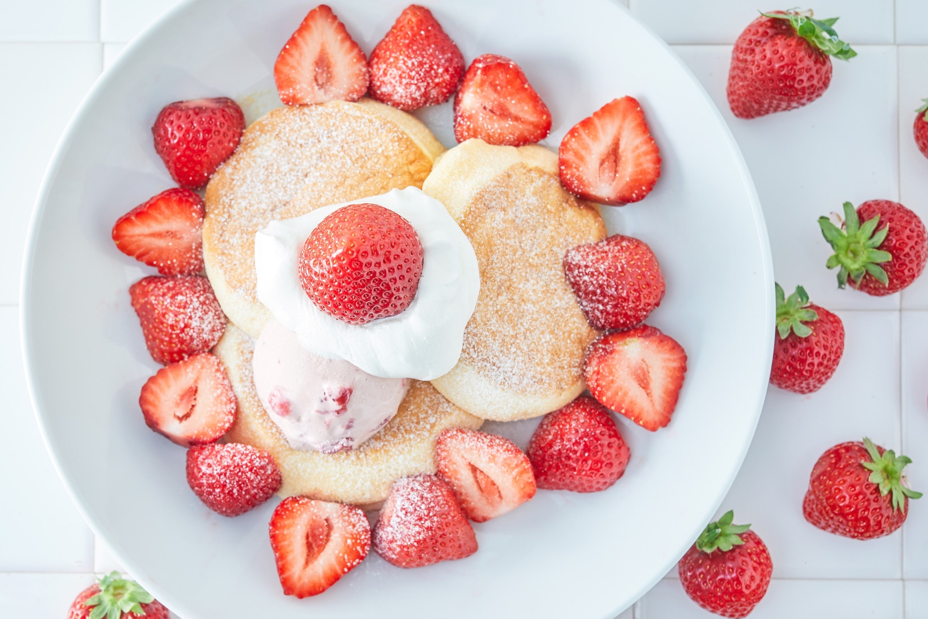 ▲奇跡のパンケーキ あまおうがいっぱい