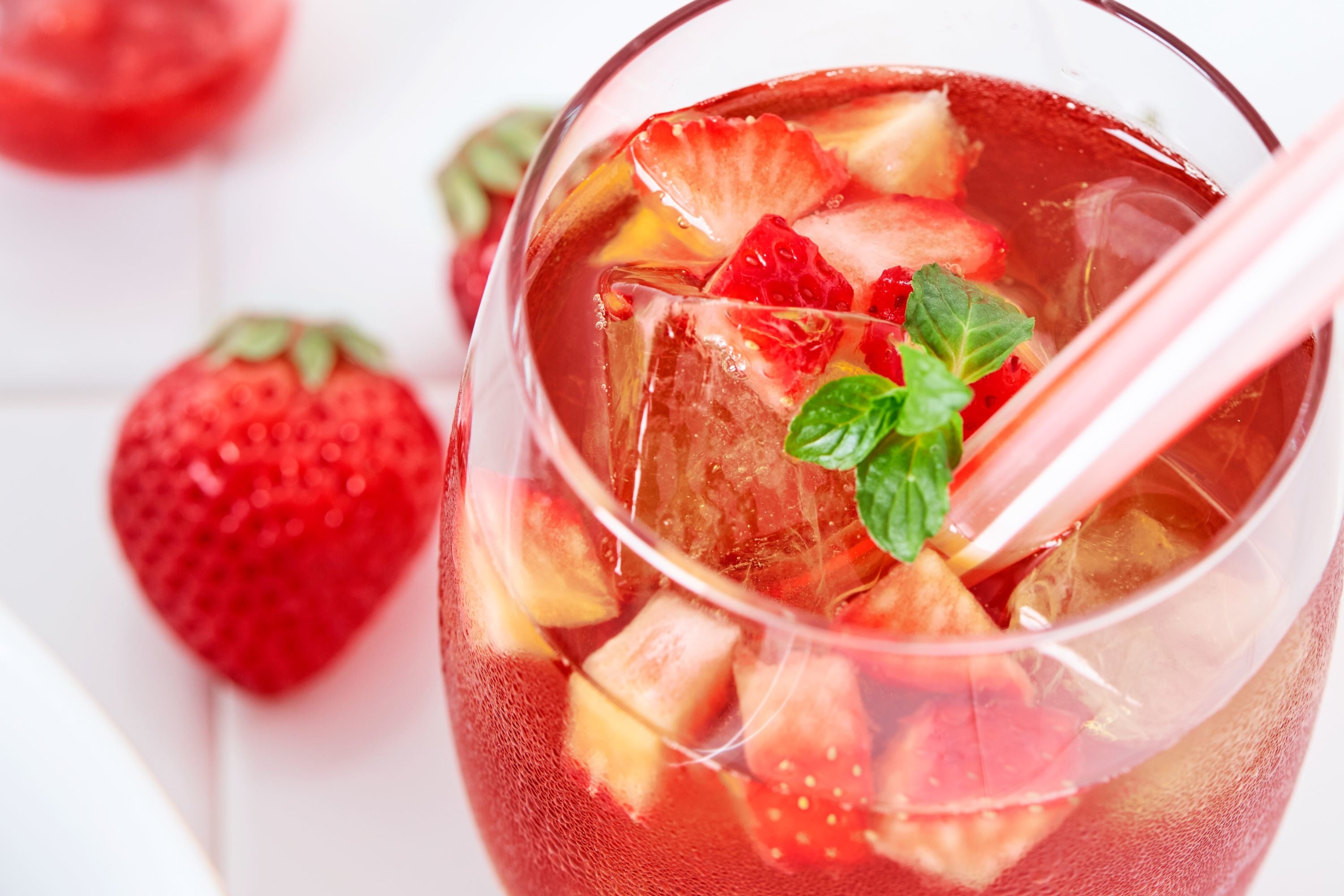 ▲あまおうと森いちごのルイボスティー