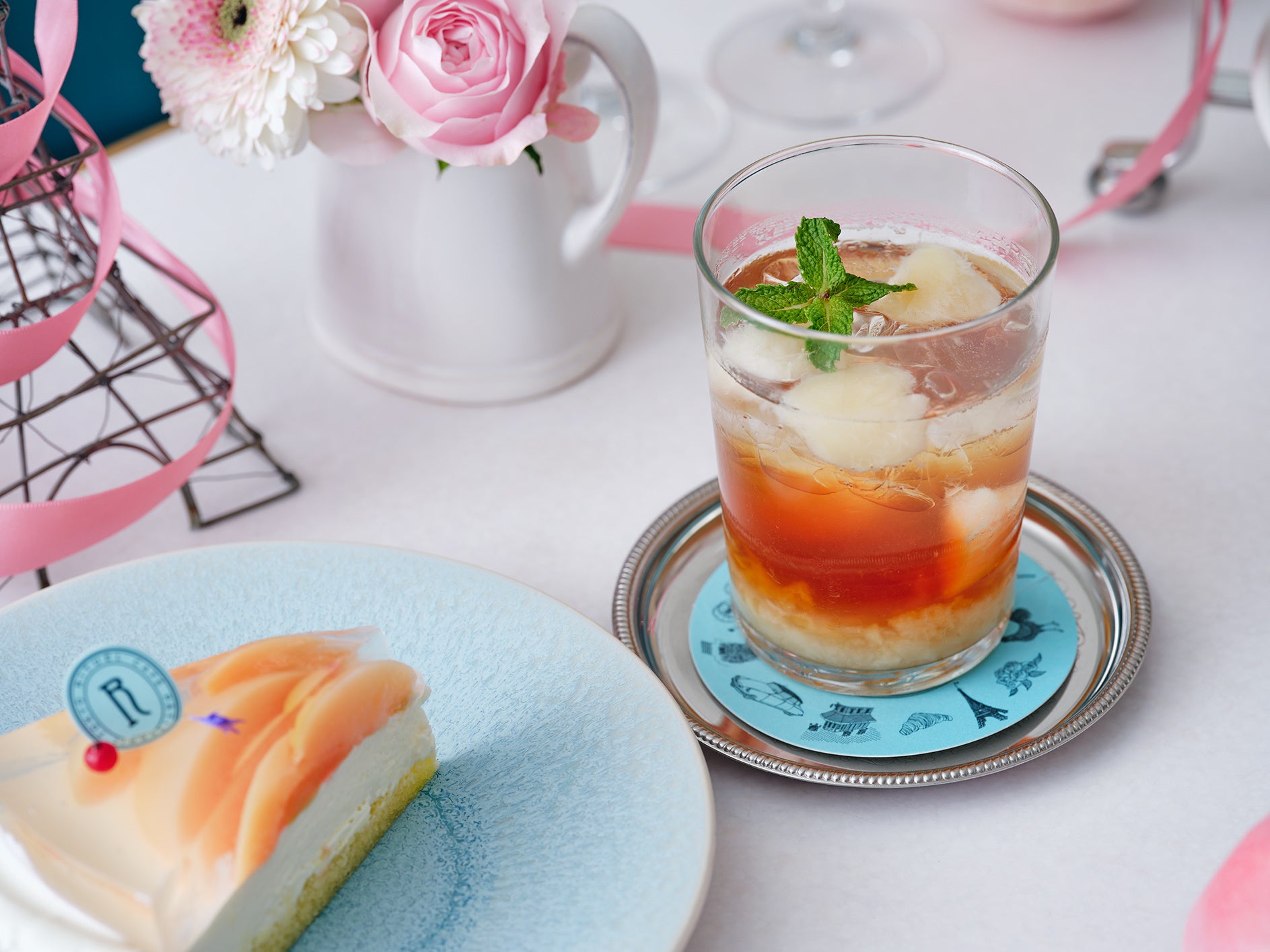 桃のティーソーダ