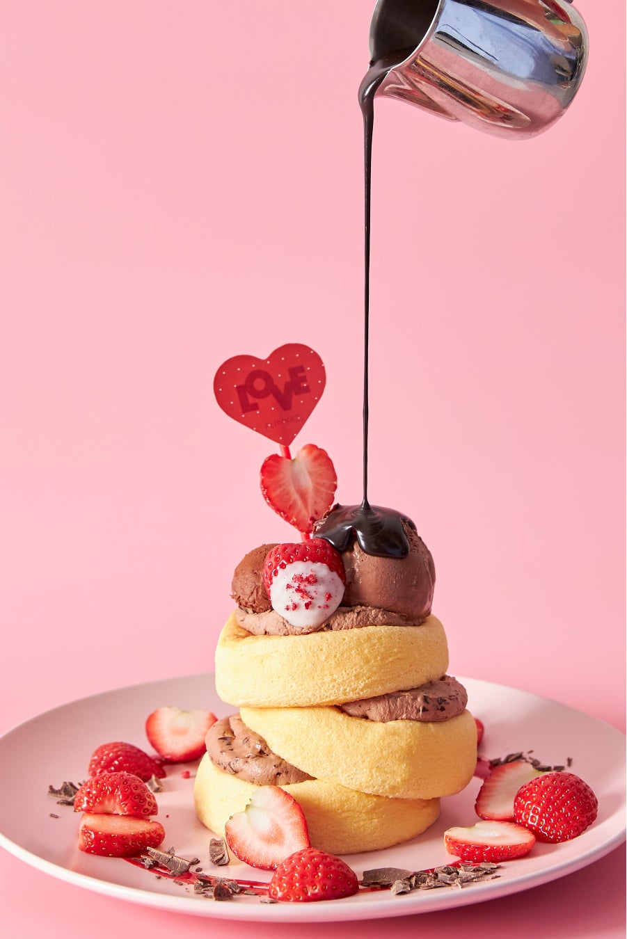 奇跡のパンケーキ いちごちょこwithチョコソース