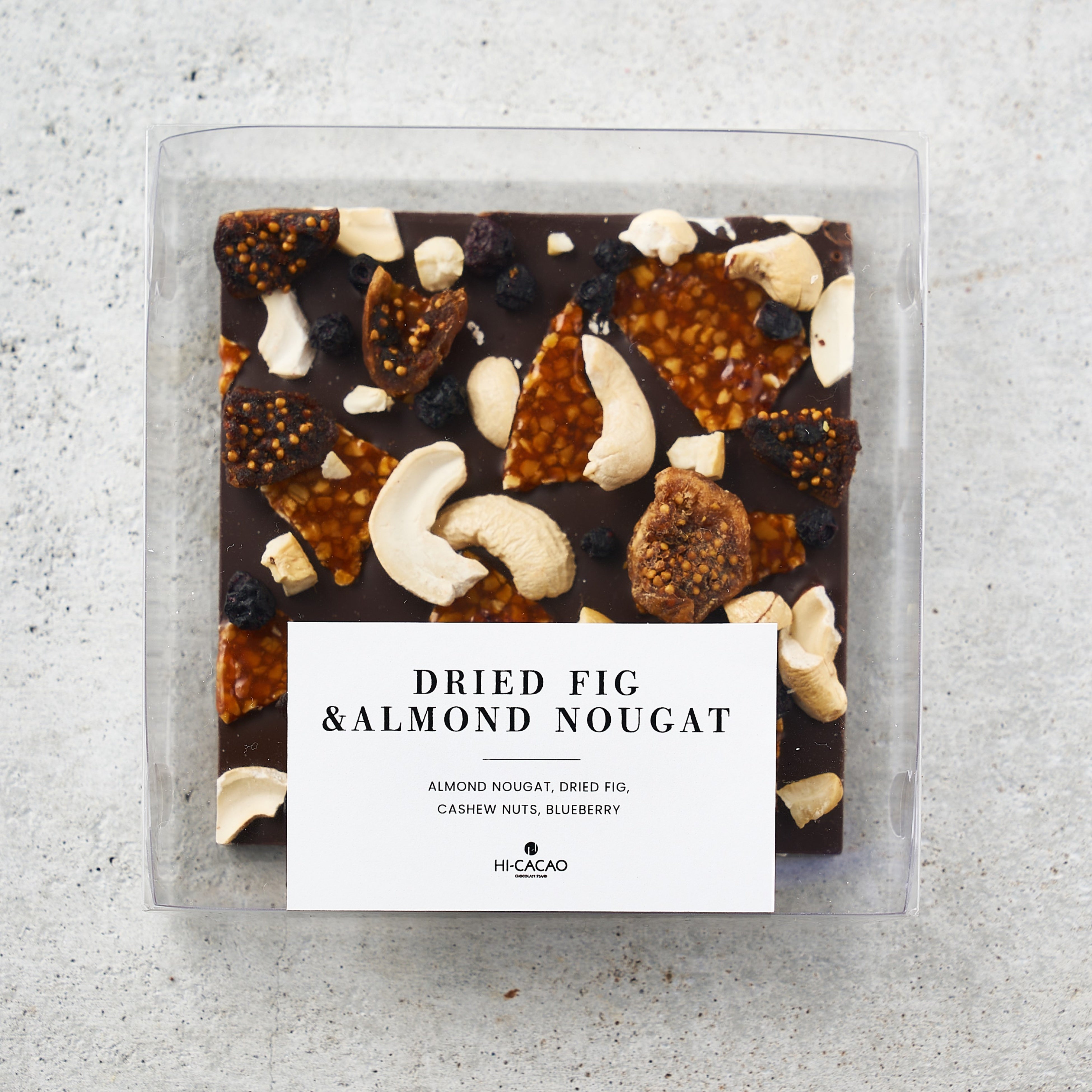 バークチョコレート - ドライフィグ＆アーモンドヌガー