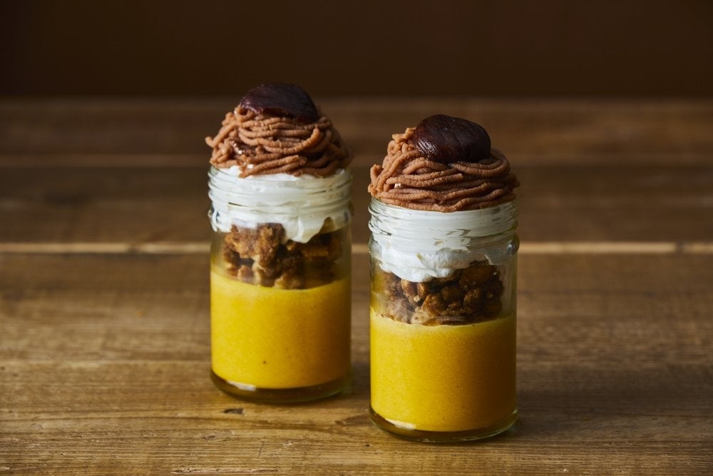 モンブランカボチャプディング