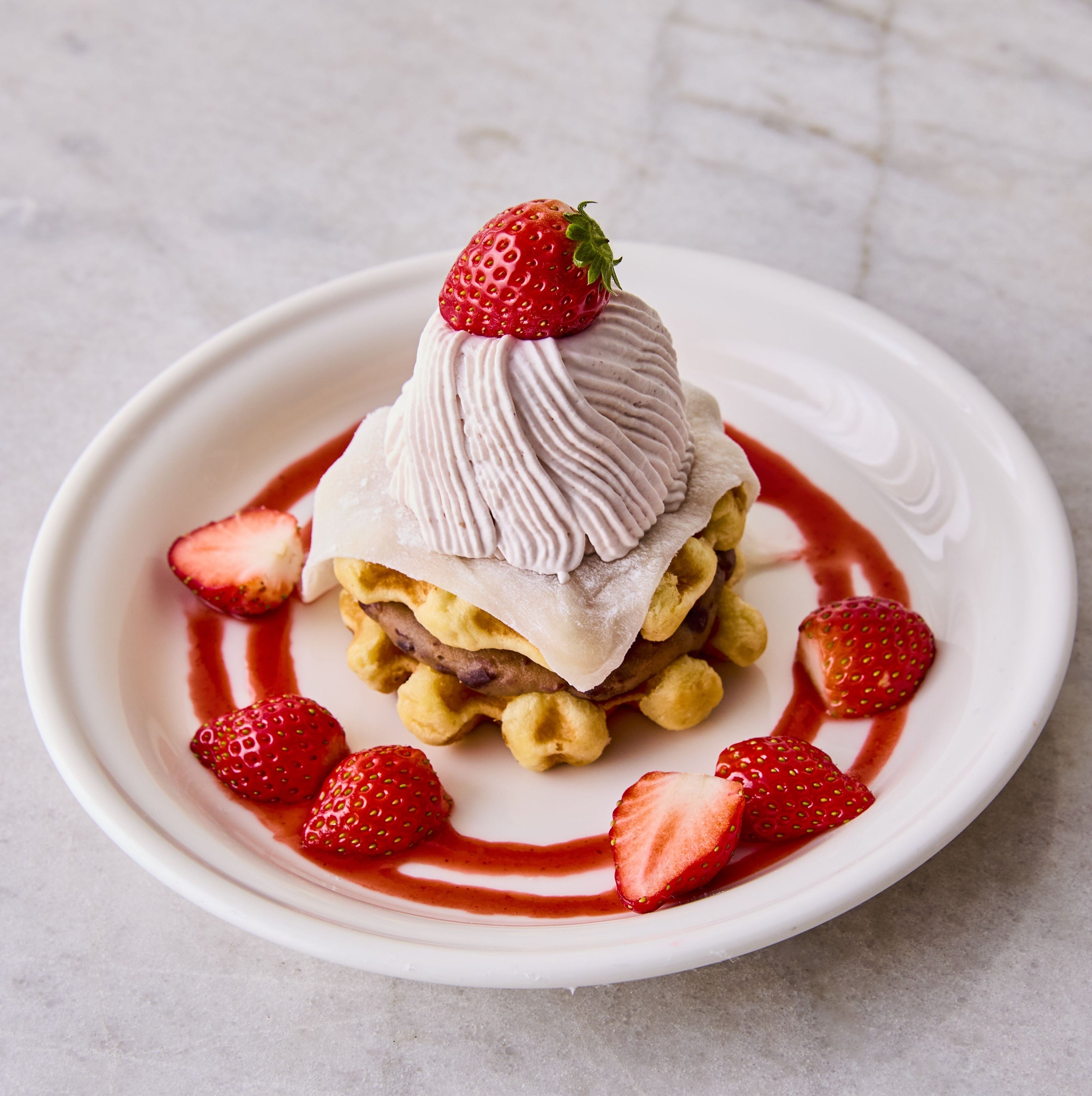 いちご大福ワッフル