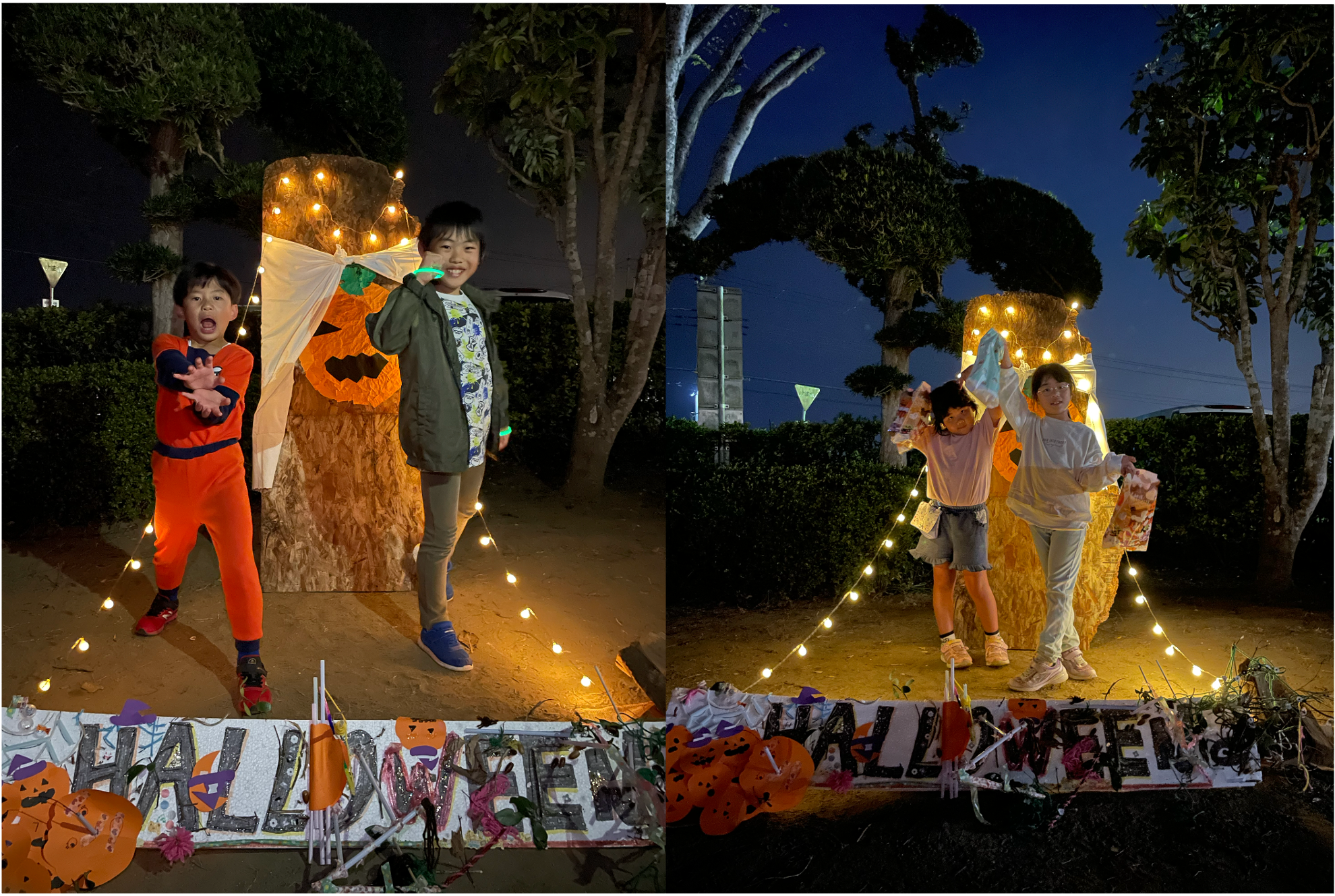 手作りフォトブースでみんなでハロウィン