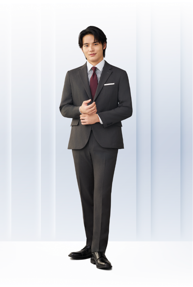 WEB限定／みんなのスーツ／上下セットアップ／グレー/青山/スーツスクエア 紳士服・スーツ販売数No.1 - 洋服の青山【公式通販】 WEB限定