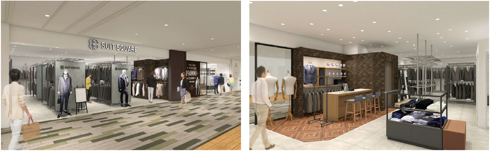 4つのブランドを1つの店舗で展開する「スーツスクエア」が九州初上陸