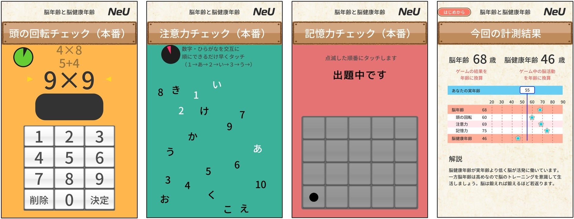 脳の健康状態を脳活動センサーで計測