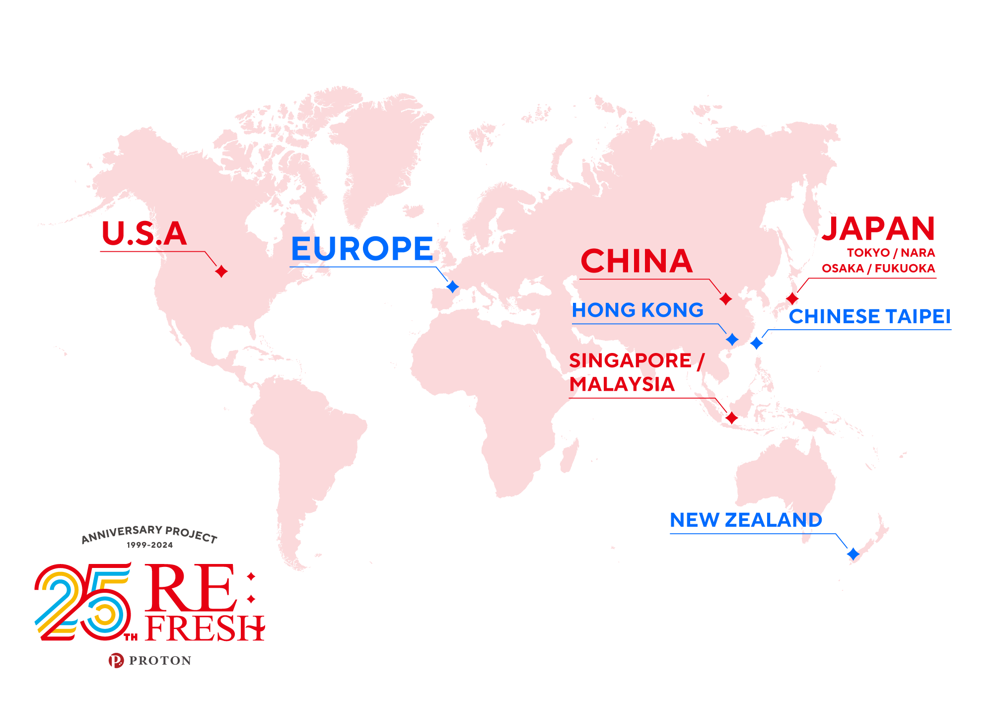 プロトングループの国内外拠点および海外展開