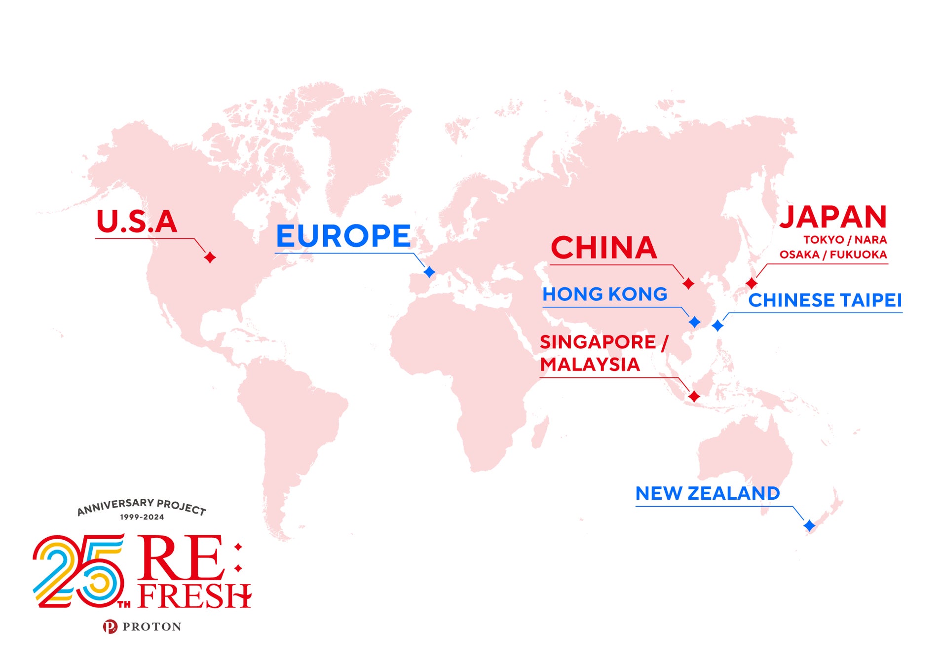 プロトングループの国内外拠点および海外展開