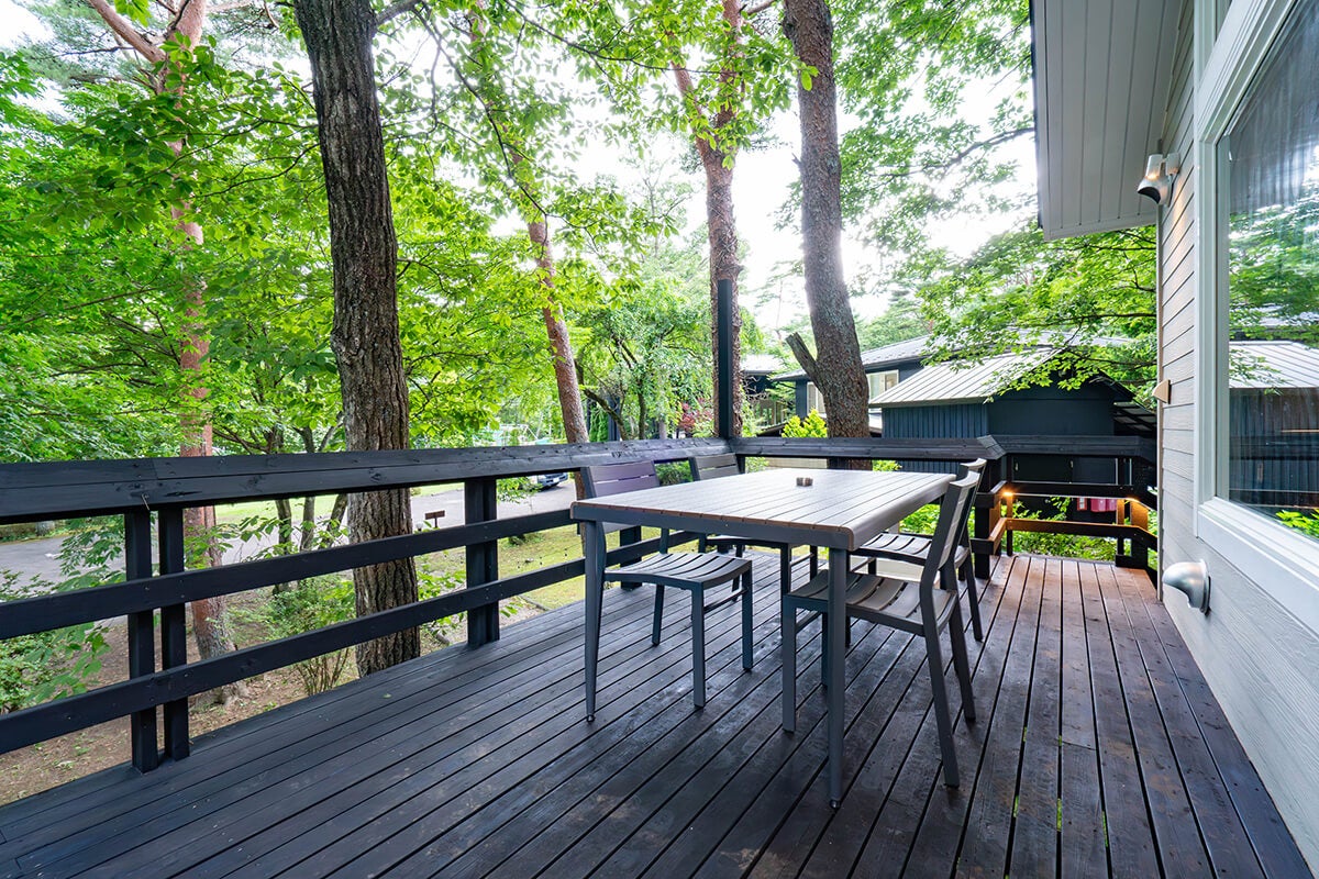 コテージのテラス